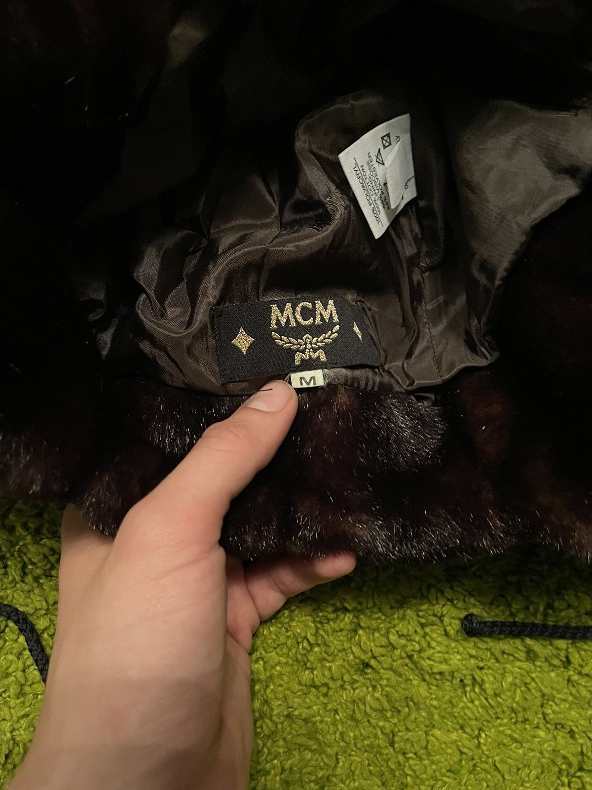 MCM MCM 2000s vintage fuzzy faux fur Ushanka trapper checker hat Size ONE SIZE - 8 Thumbnail