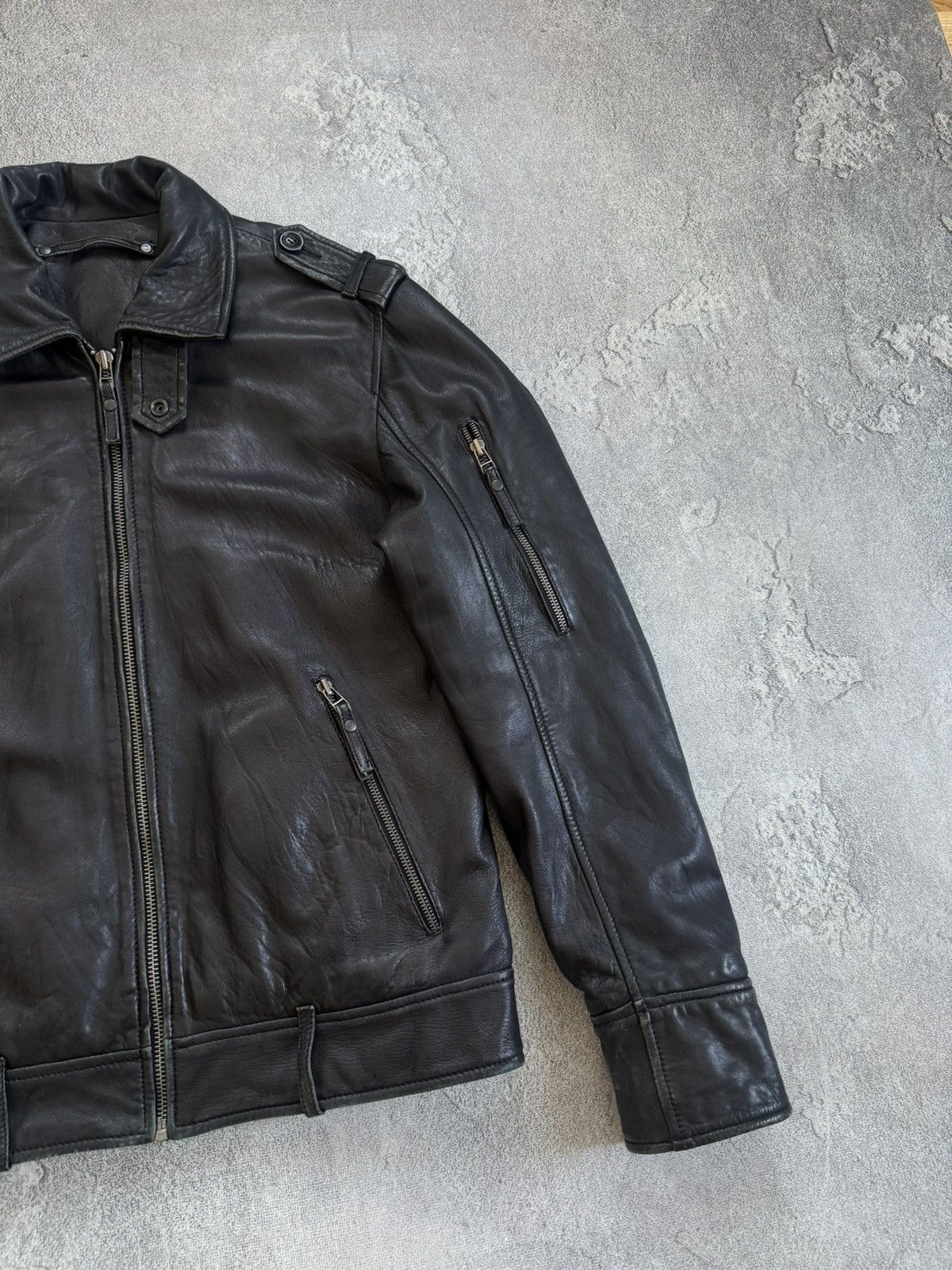Genuine Leather Retro M/size leather aviator bomber zip jacket pilot track Size US M / EU 48-50 / 2 - 12 Thumbnail