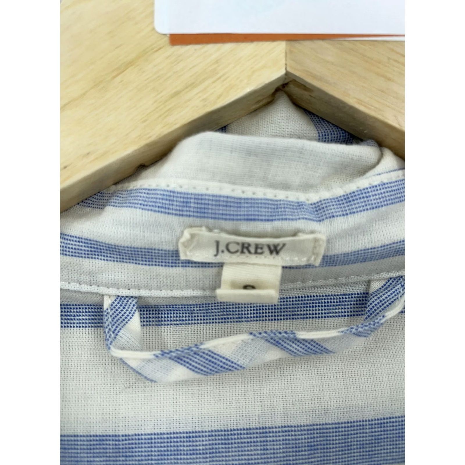 J.Crew J.Crew Tunic Top Womens Small Blue White Stripe Cotton Sleeveless Collar Popover Blouse Shirt Casual Womens Regular Knits Size S / US 4 / IT 40 - 5 Thumbnail