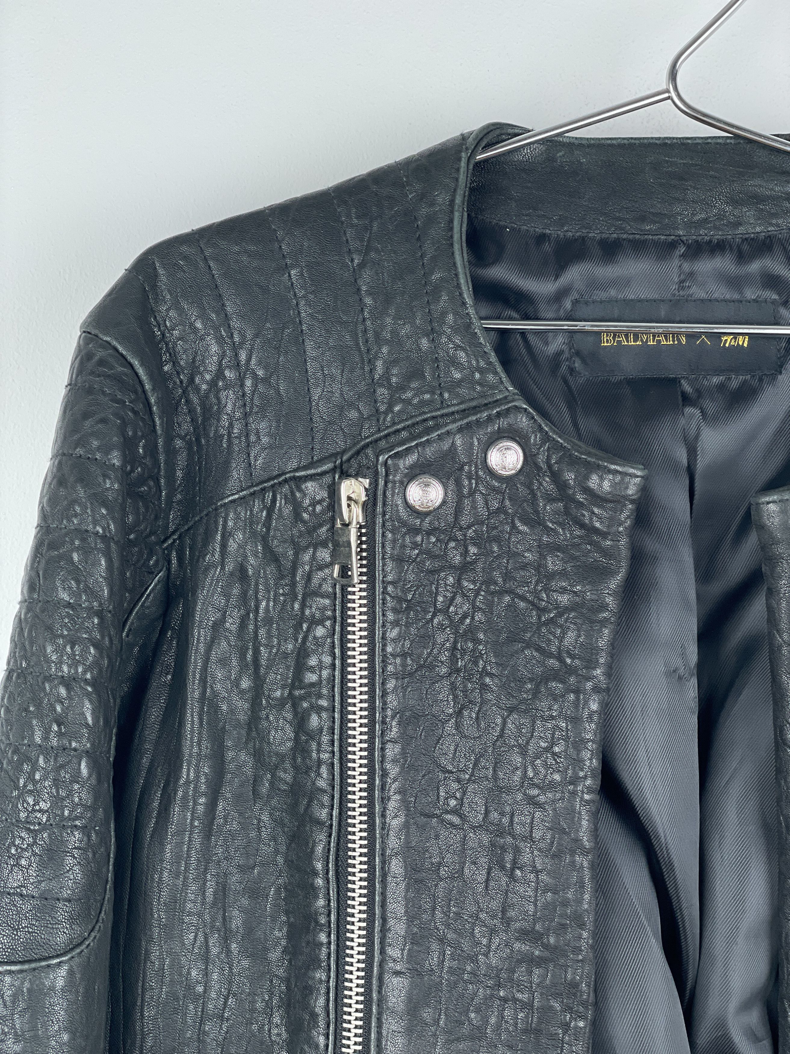 Balmain × H&M Balmain x H&M AW15 Double-Zipper Biker Leather Jacket Size US L / EU 52-54 / 3 - 4 Thumbnail