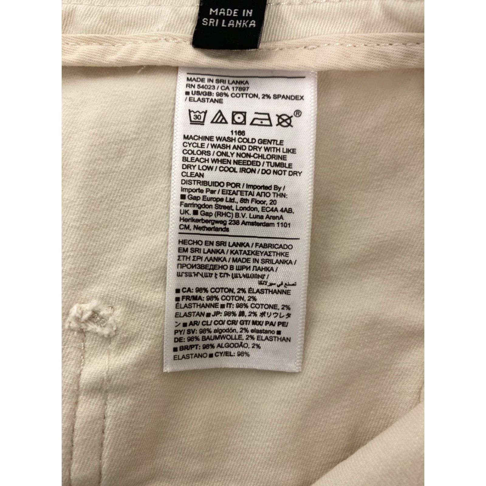Gap GAP Cargo Pants Women Size 12 Beige High Rise Straight Leg Casual Size 34" / US 12 / IT 48 - 8 Thumbnail