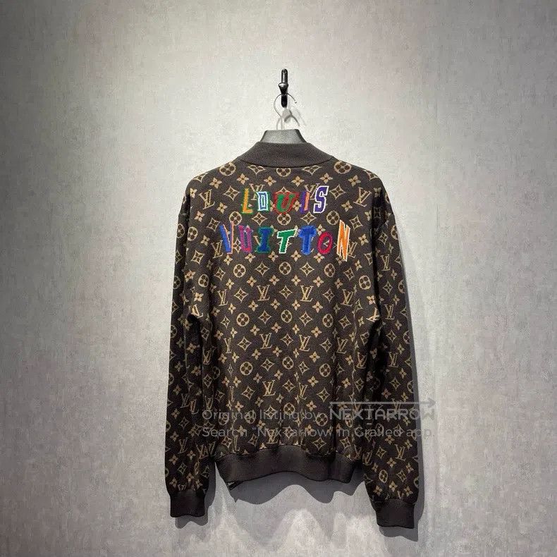 Louis Vuitton Louis Vuitton NBA co-branded logo full-print knit zipper j Size US XL / EU 56 / 4 - 2 Thumbnail