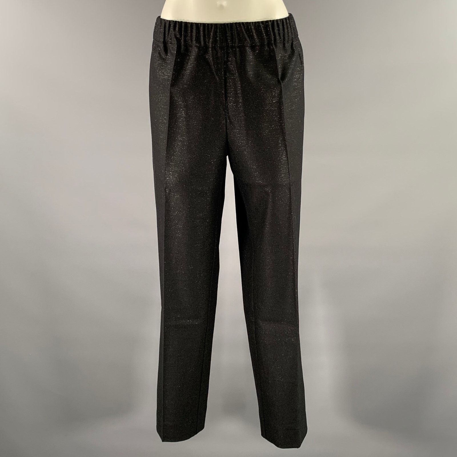 D.Exterior D. EXTERIOR Size 14 Black Glitter Wool Polyester Pants Size US 32 / EU 48 - 1 Thumbnail