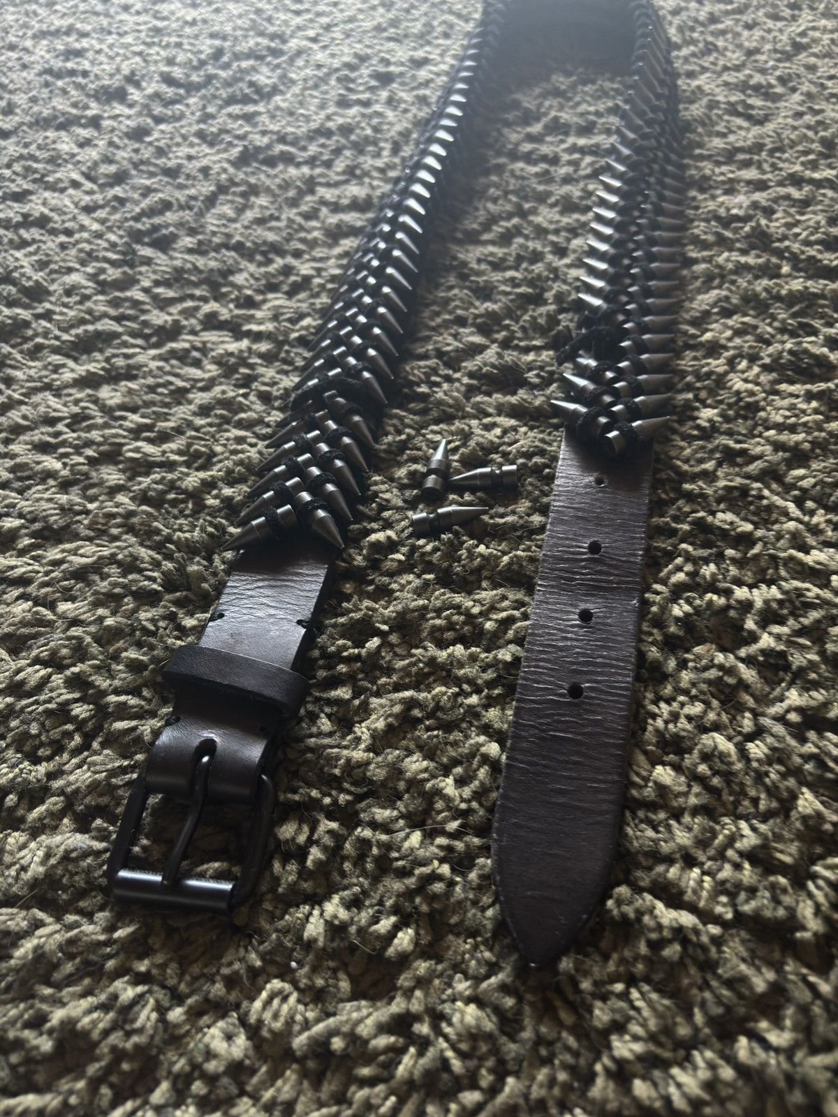 Balmain AW10 Balmain by Christophe Decarnin Leather „Bullet” Belt Size 30 - 3 Thumbnail