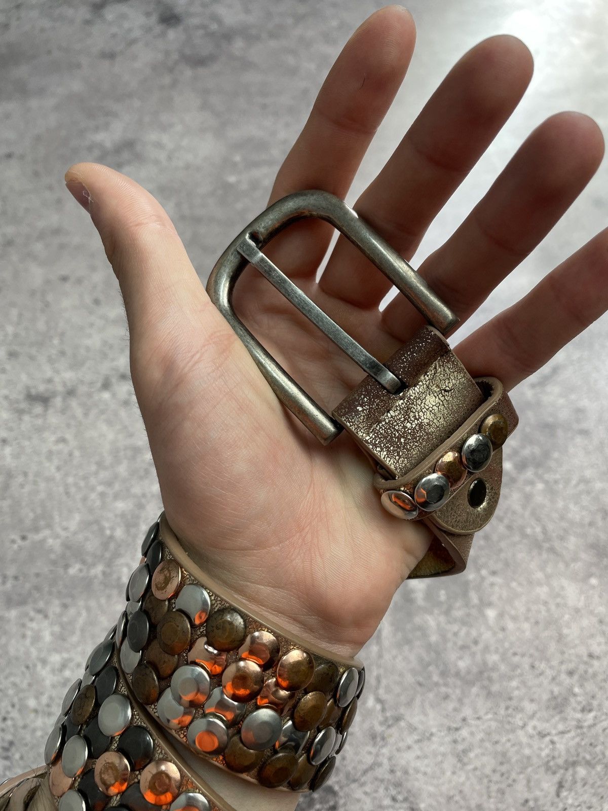 Hysteric Glamour Vintage Belt Y2K Rhinestones Punk Leather Belts size 34/36 Size 34 - 8 Thumbnail
