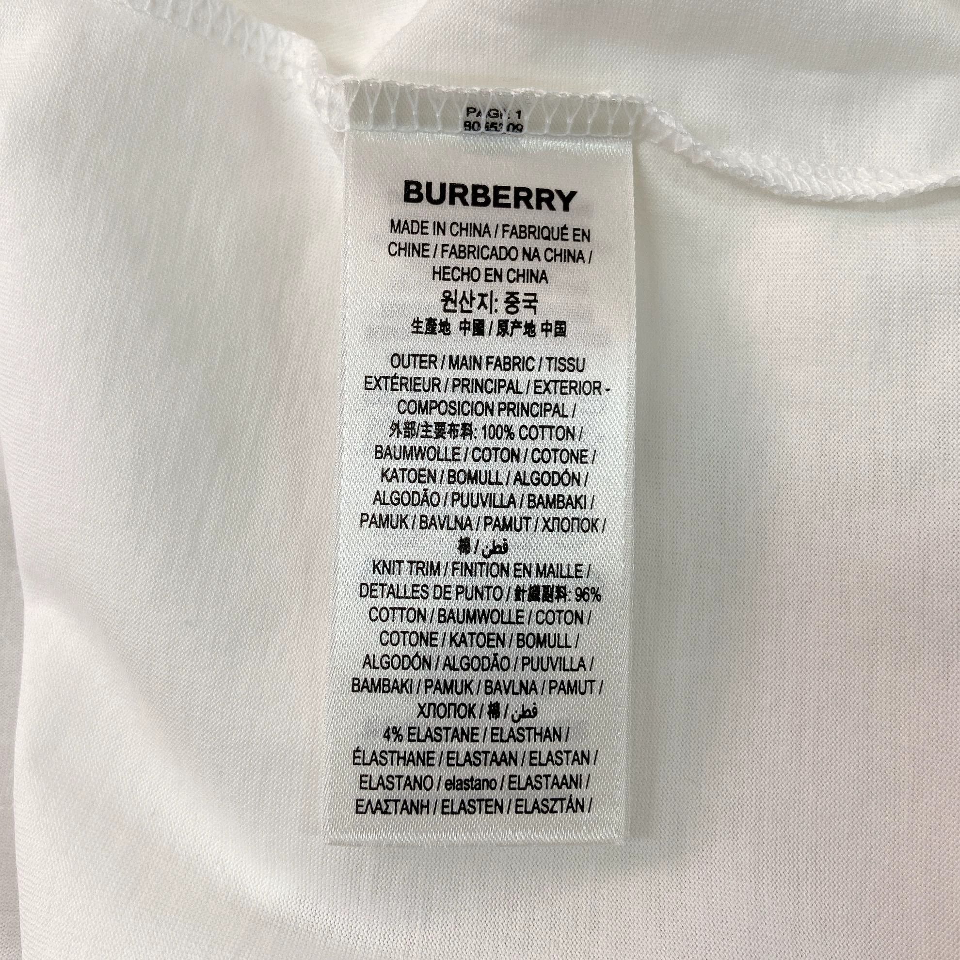Burberry Burberry logo white T-shirt M Size US M / EU 48-50 / 2 - 7 Thumbnail
