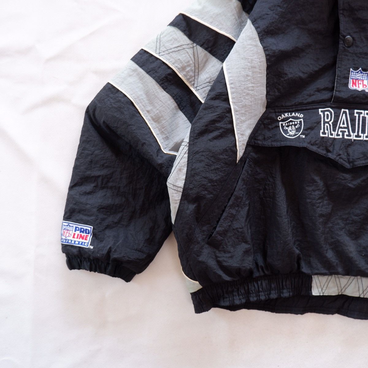 NFL × Starter × Vintage Oakland Raider Starter Half Zip Jacket Size US L / EU 52-54 / 3 - 4 Thumbnail