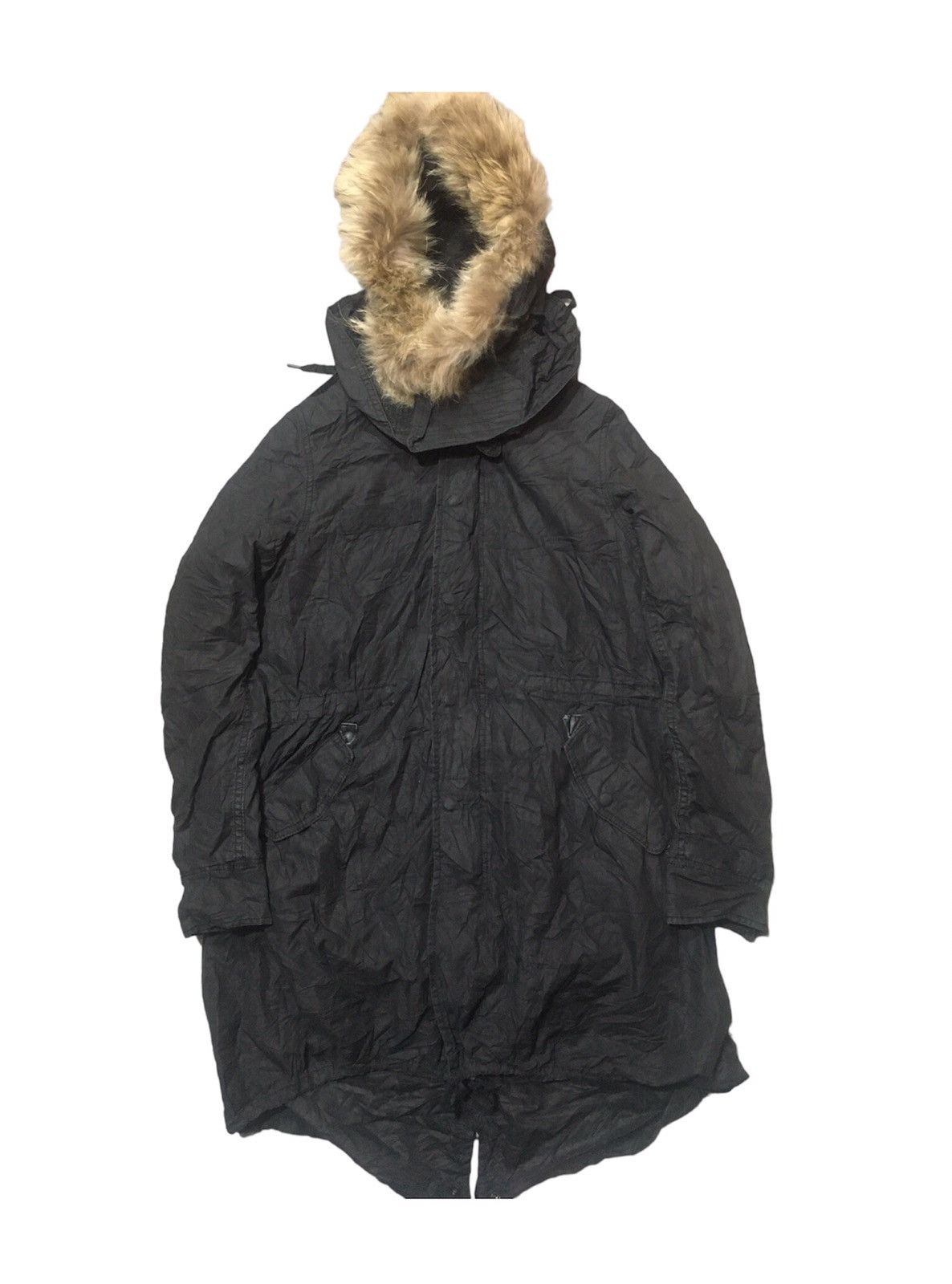 image of 14Th Addiction x If Six Was Nine Goa Military Fur Jacket (Unisex) in Black, Men's (Size Medium)