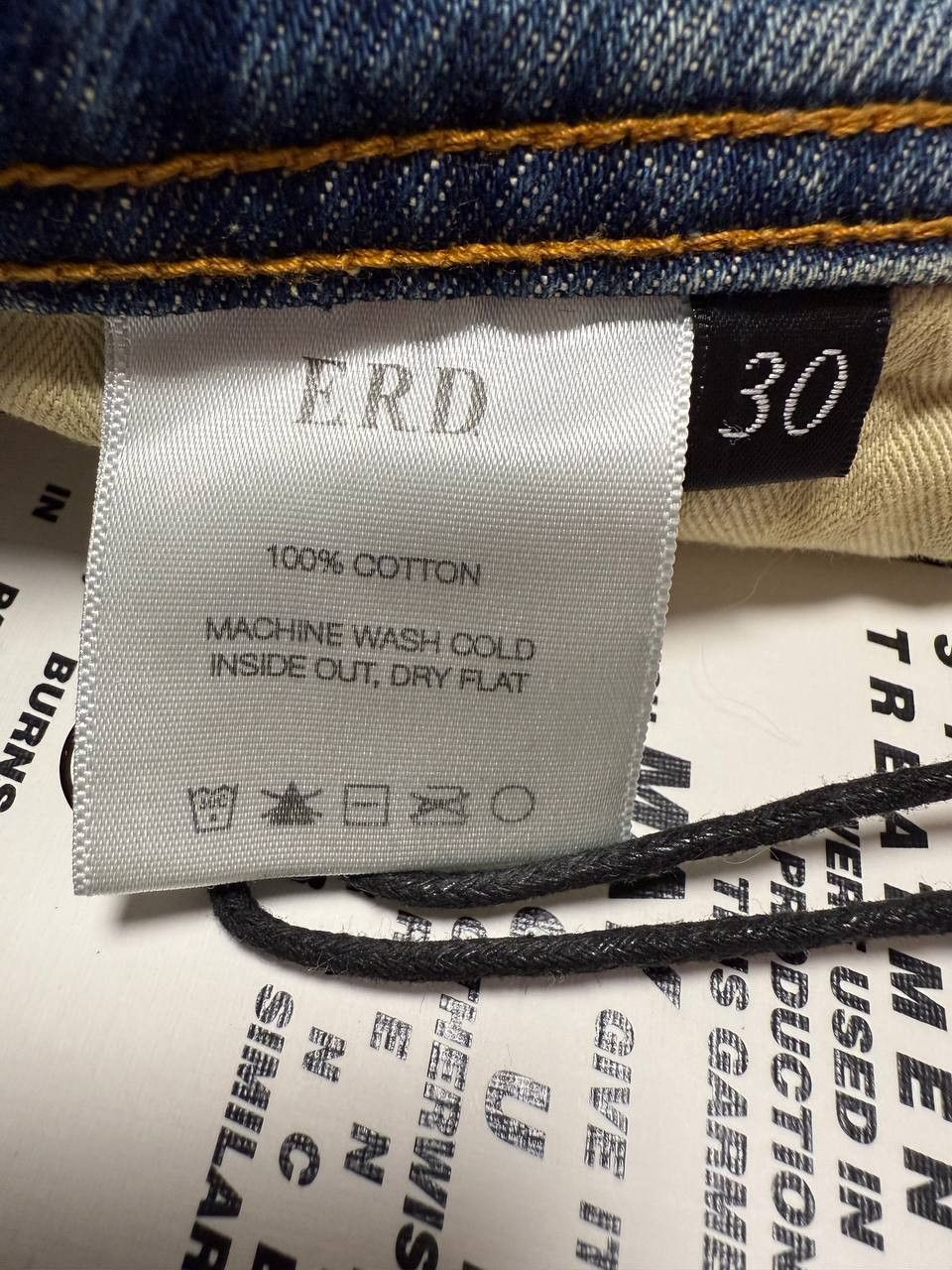 Enfants Riches Deprimes Faded Blue Distressed Straight Cotton Jeans Size US 30 / EU 46 - 7 Thumbnail