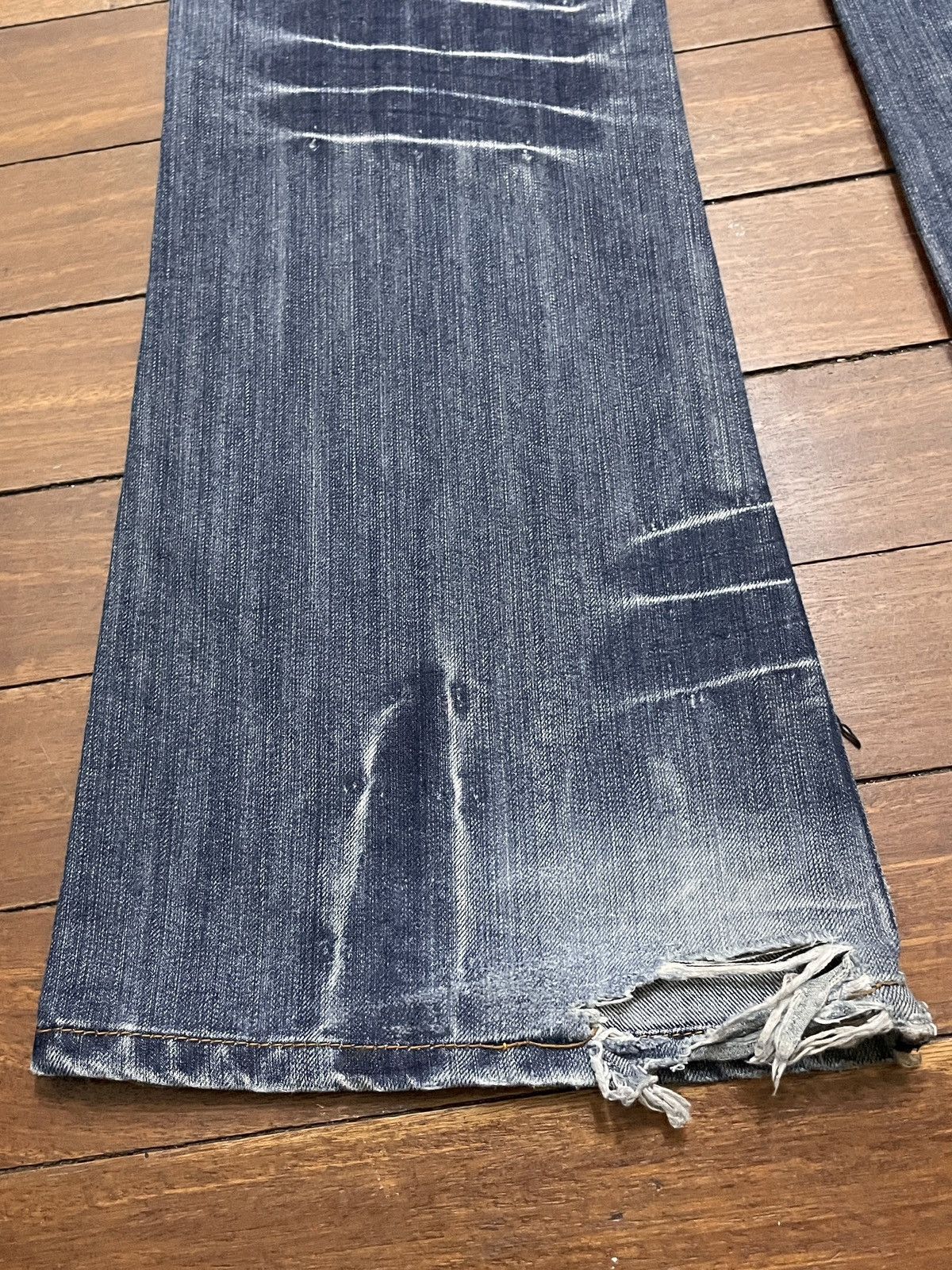 14th Addiction Very Rare Vintage Japanese Brand Dragon Flared Jeans 2000s Size US 33 - 7 Thumbnail