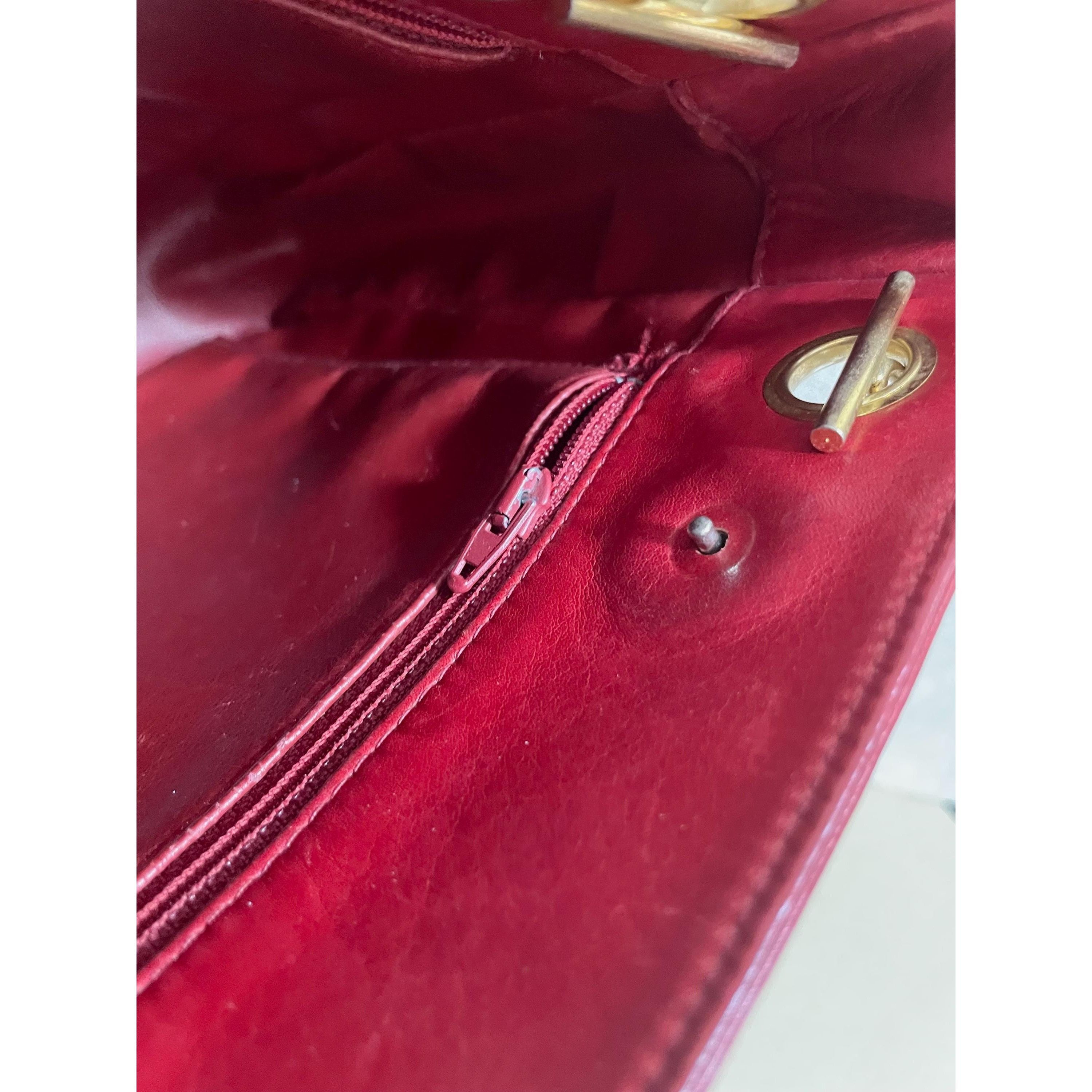 Chanel Vintage CHANEL red calfskin classic shoulder tote bag Size ONE SIZE - 5 Thumbnail