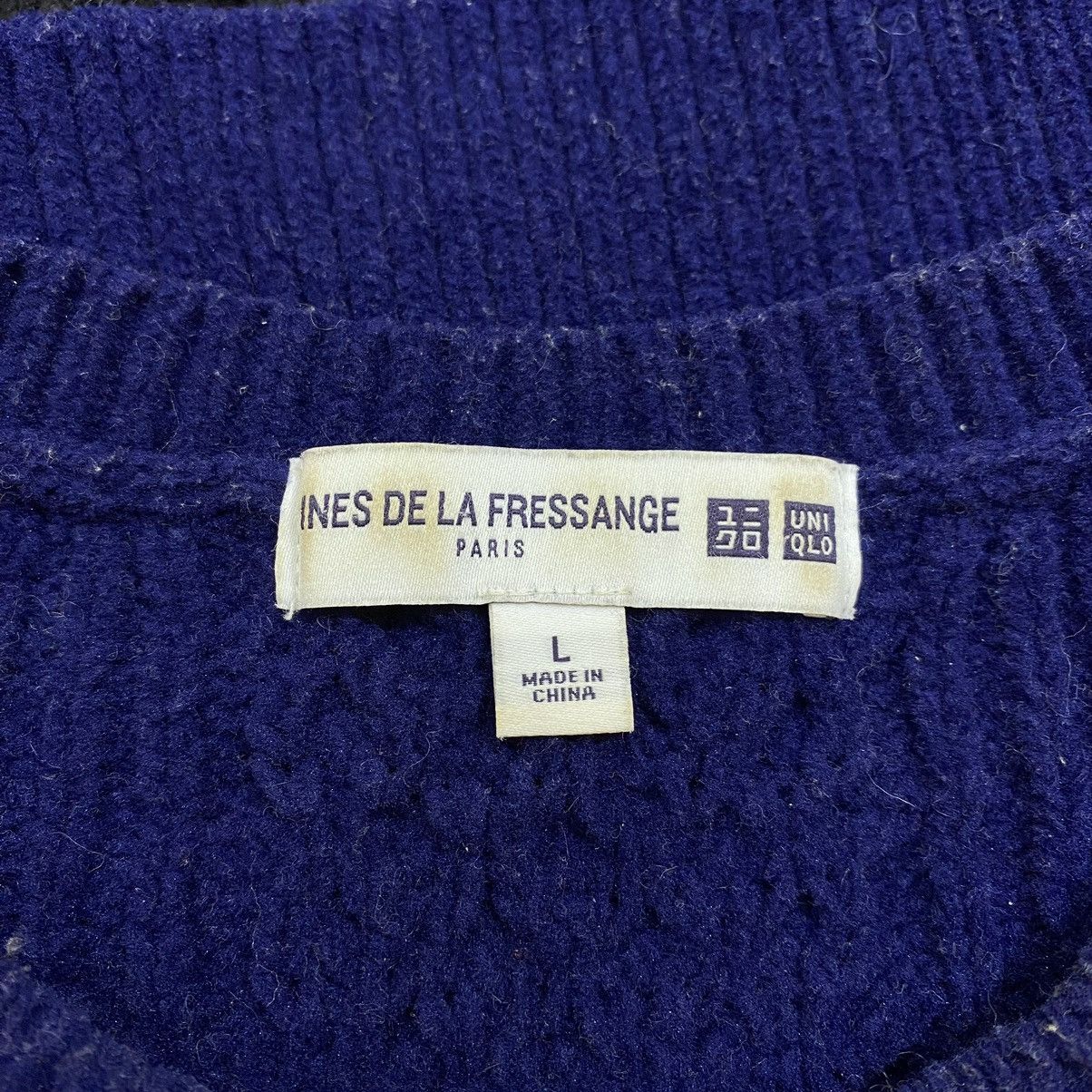 Uniqlo × Vintage Vintage INES De La FRESSANGE x Uniqlo Knitwear Style Wool Size US L / EU 52-54 / 3 - 4 Thumbnail