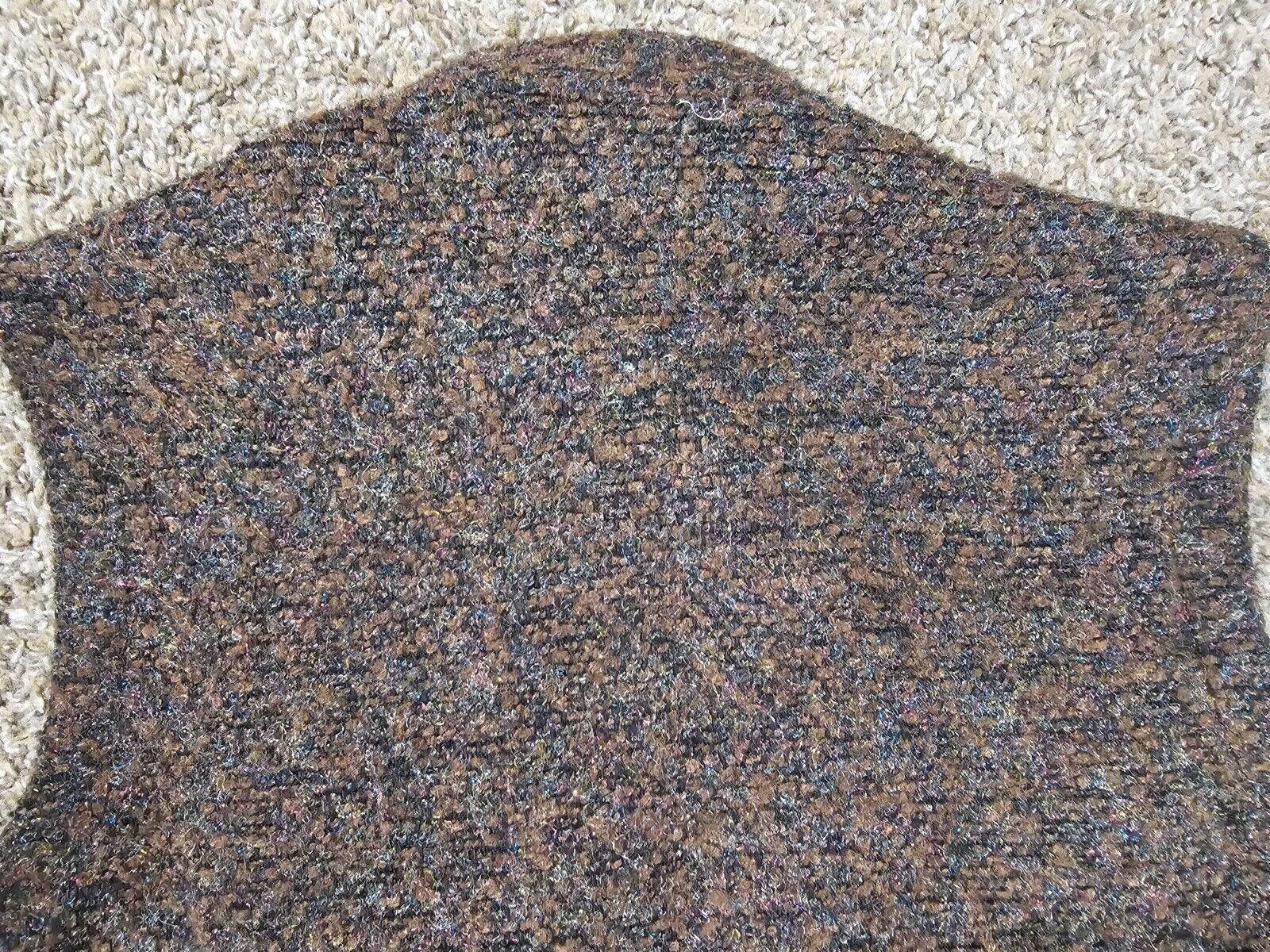Designer Ethyl Brown Tweed Like Open Vest Medium Size M / US 6-8 / IT 42-44 - 7 Thumbnail