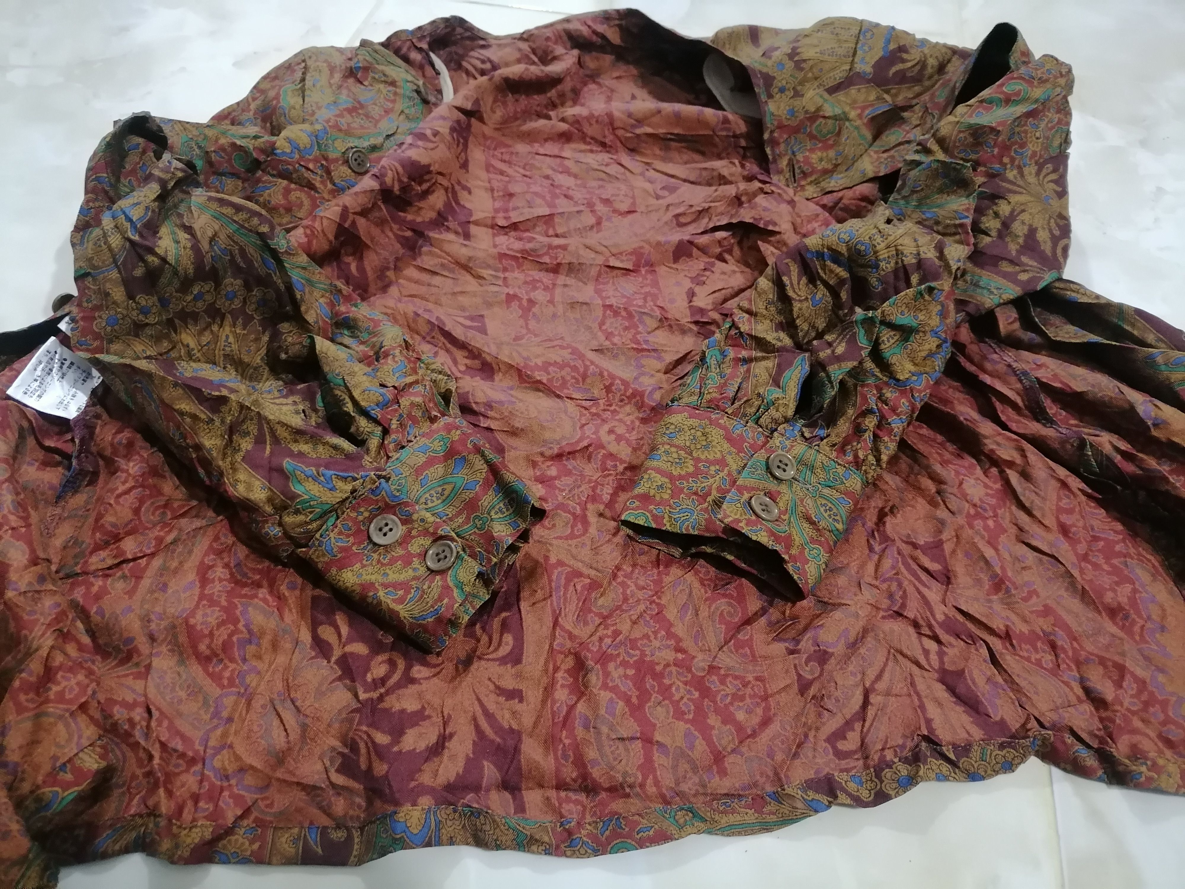 Burberry × Vintage Burberrys Floral Pattern Silk Button Up Shirt Size S / US 4 / IT 40 - 6 Thumbnail