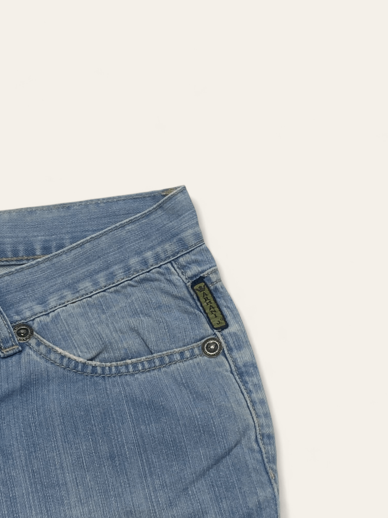 Armani Vintage ARMANI Ripped Pants Light Blue Sky Beautiful Y2k Size 29" - 6 Thumbnail