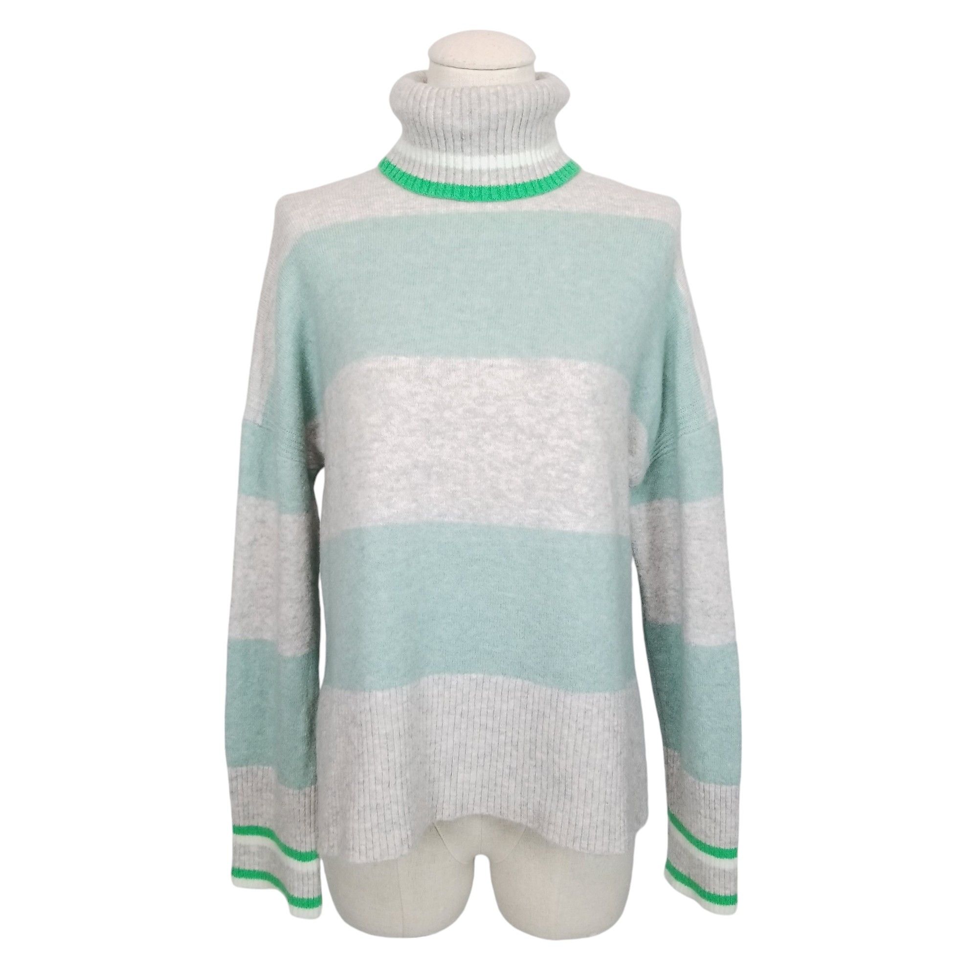 J.Crew Striped Merino Wool Alpaca Blend Turtleneck Size S / US 4 / IT 40 - 1 Thumbnail