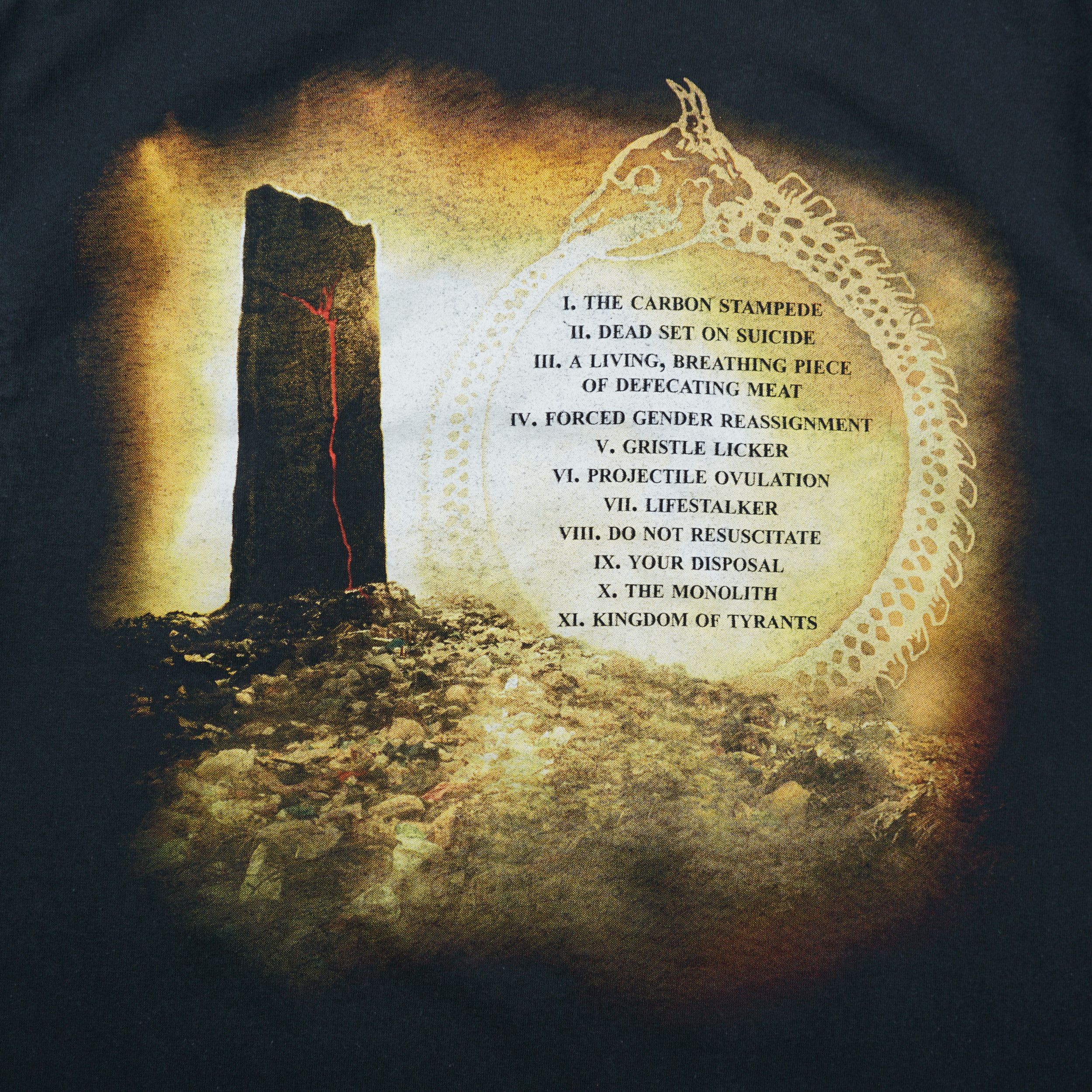 Band Tees × Vintage Vintage Cattle Decapitation Monolith Of Inhumanity T Shirt Size US S / EU 44-46 / 1 - 6 Thumbnail