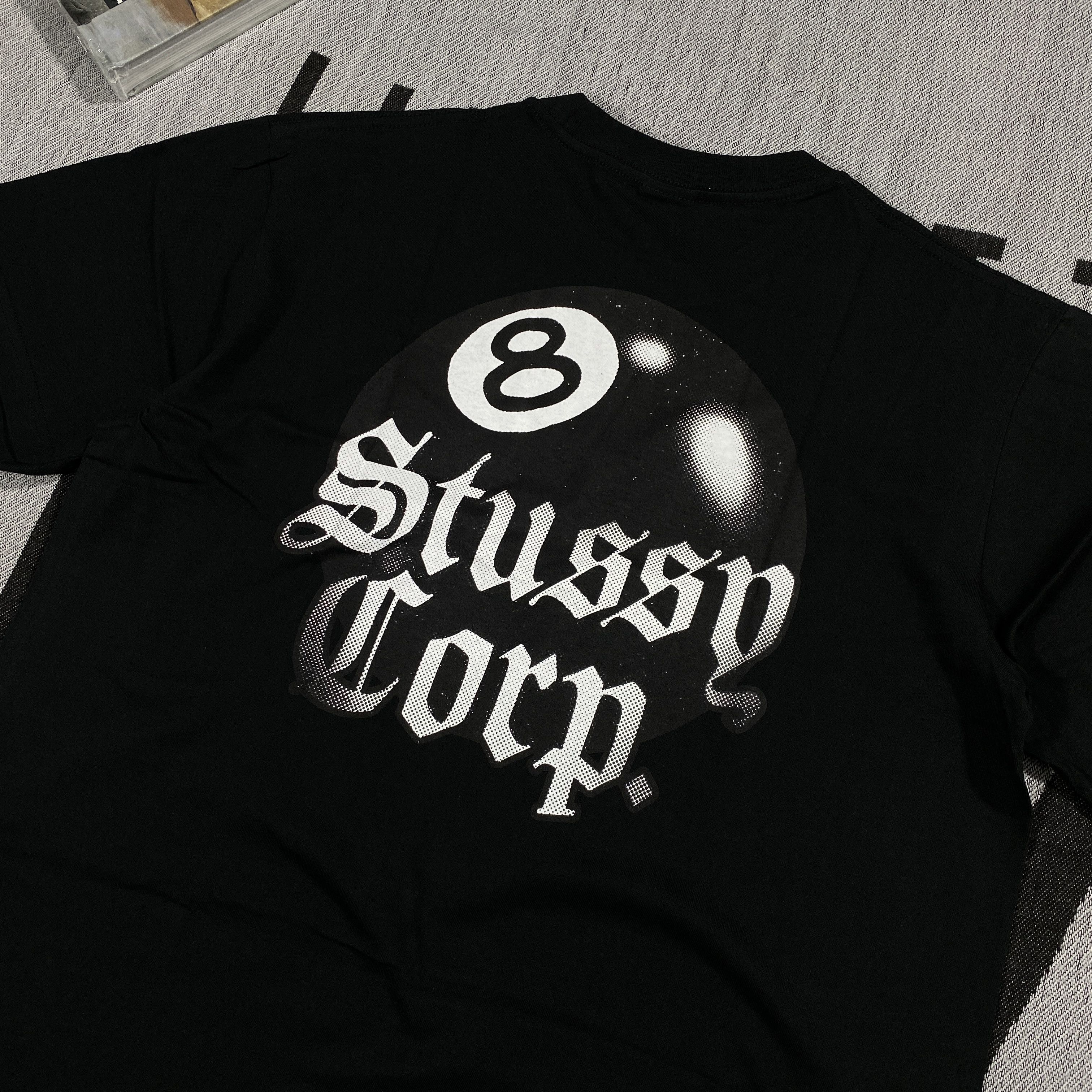 image of Stussy 8-Ball Corp Tee Xlarge in Black, Men's