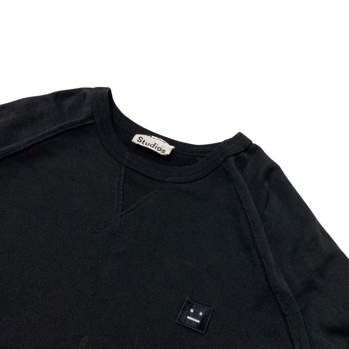 Acne Studios Acne Studios Sweatshirt College Face Black Size US M / EU 48-50 / 2 - 2 Thumbnail