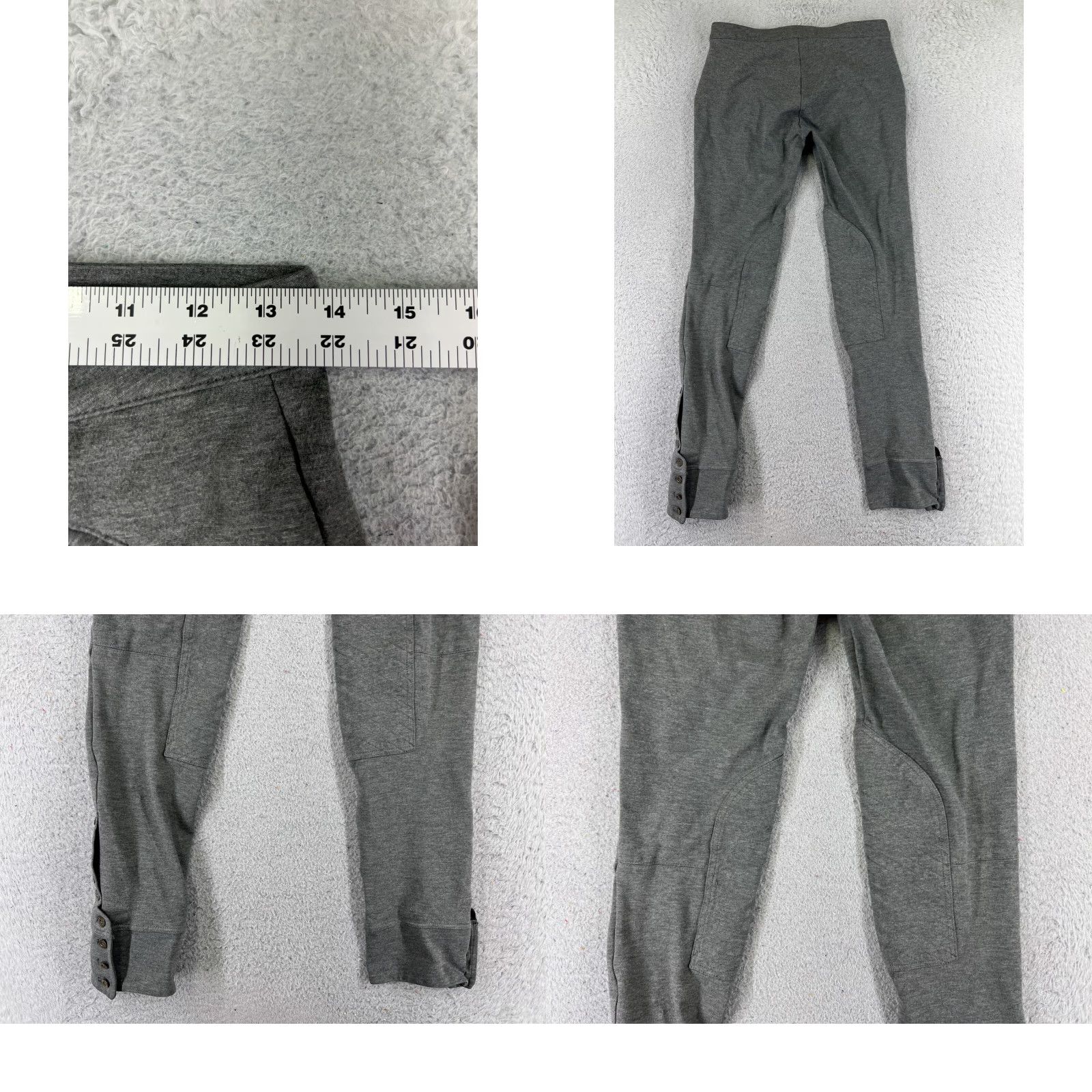 Marc Jacobs Marc Jacobs Pants Women 4 Gray Equestrian Riding Breeches Button Up Ankle 26x29 Size 27" / US 4 / IT 40 - 9 Thumbnail
