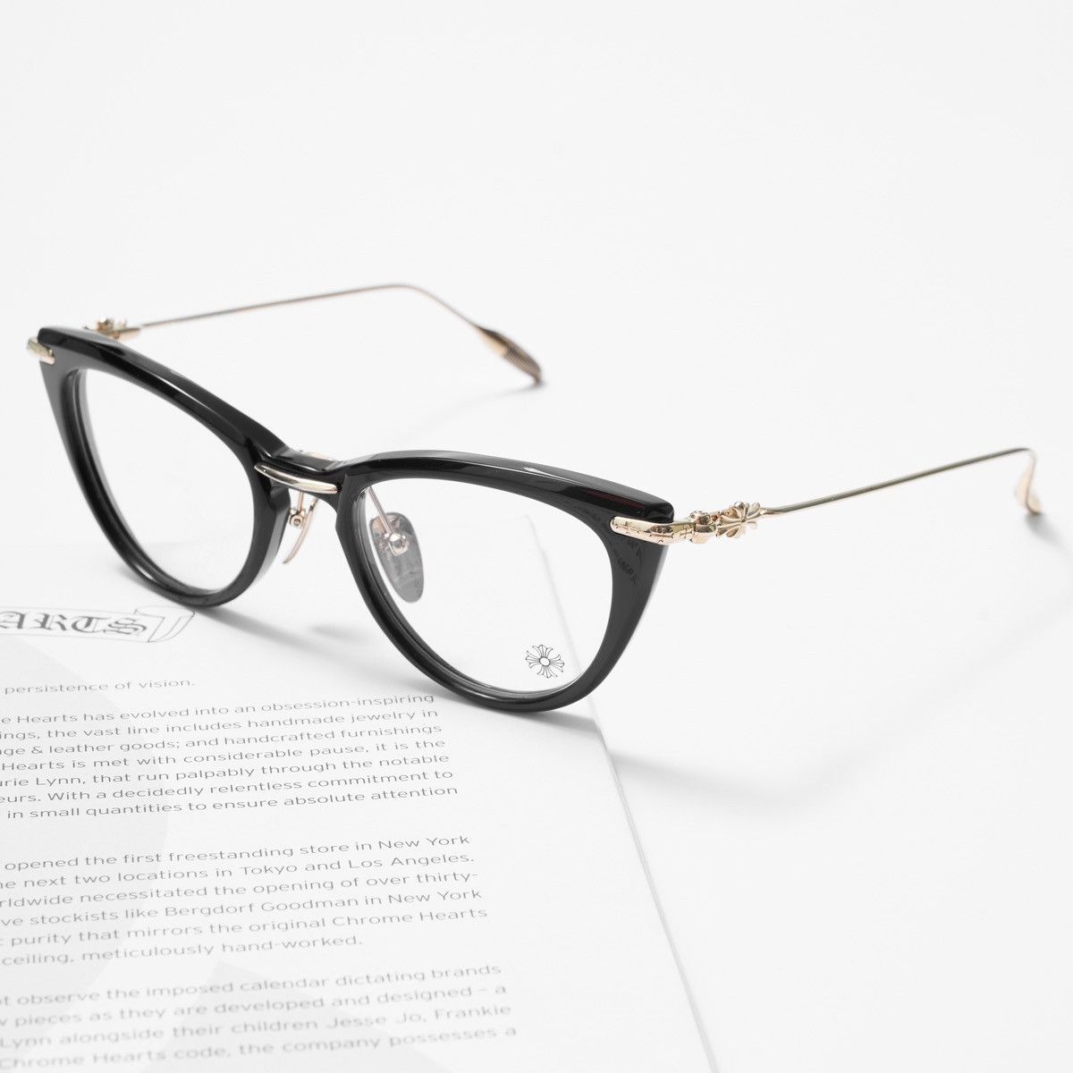 Chrome Hearts CHROME HEARTS NEW LOVER BLACK/GOLD PLATED GLASSES Size ONE SIZE - 2 Thumbnail