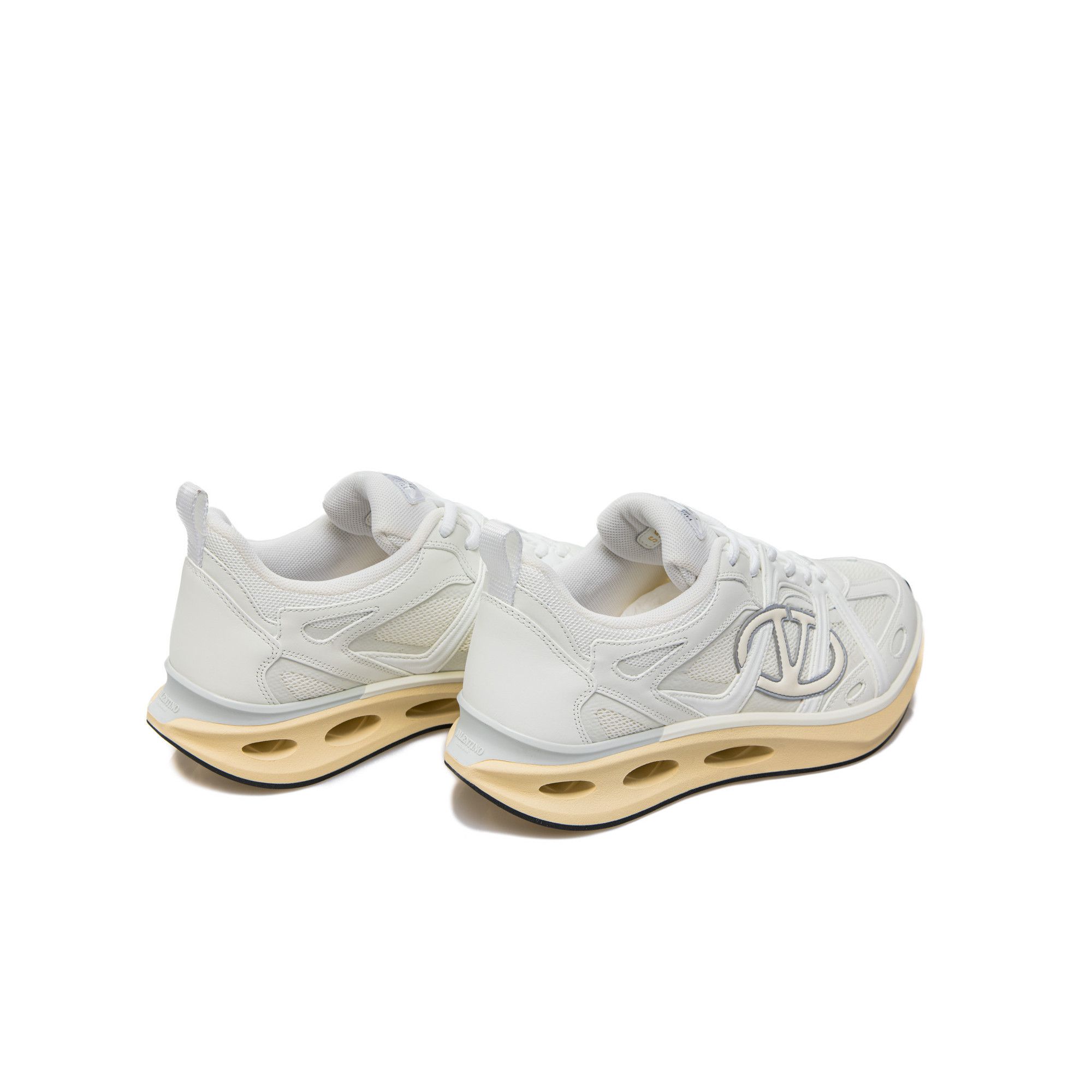 Valentino o1s22i1n1224 Vlogo Easyjog Low-Top Sneakers in White Size US 12 / EU 45 - 4 Thumbnail