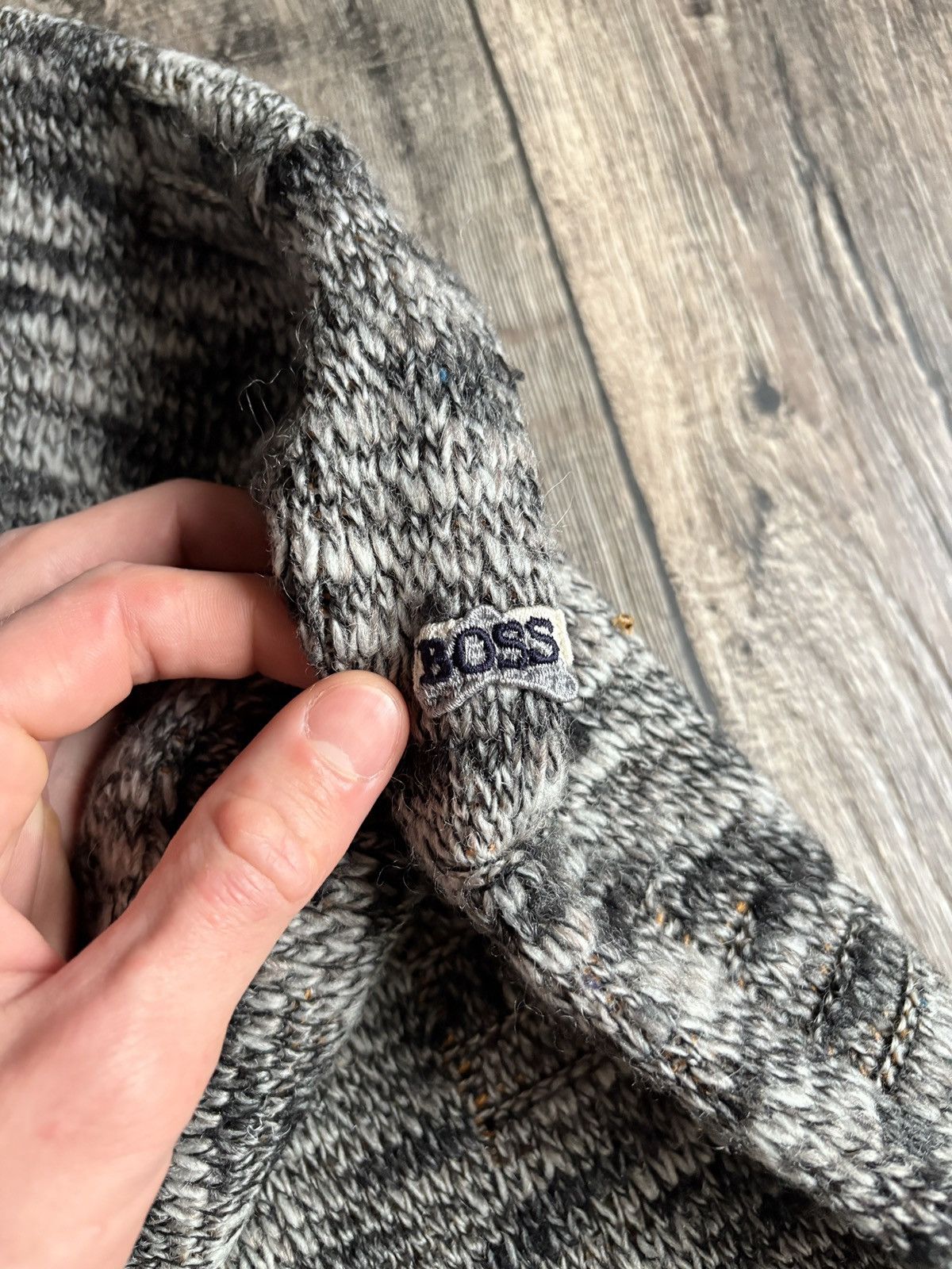 Hugo Boss Vintage 80s Hugo Boss Abstract Wool Sweater Made in Italy Size US L / EU 52-54 / 3 - 6 Thumbnail