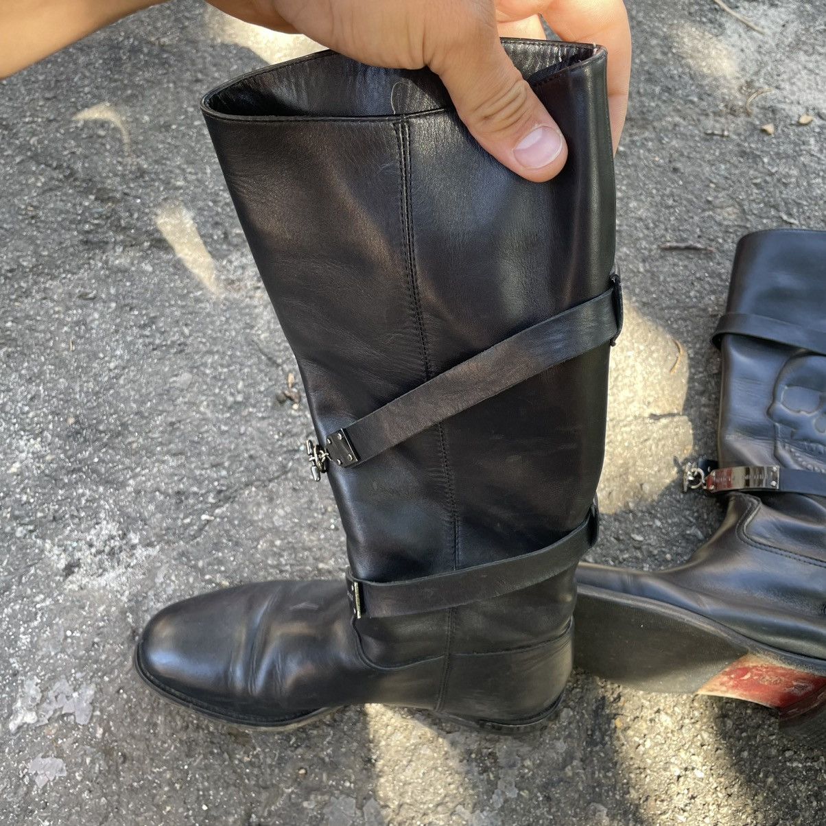 Philipp Plein Philipp Plein boots leather shoes Wellington bones scull mot Size US 5.5 / IT 35.5 - 6 Thumbnail