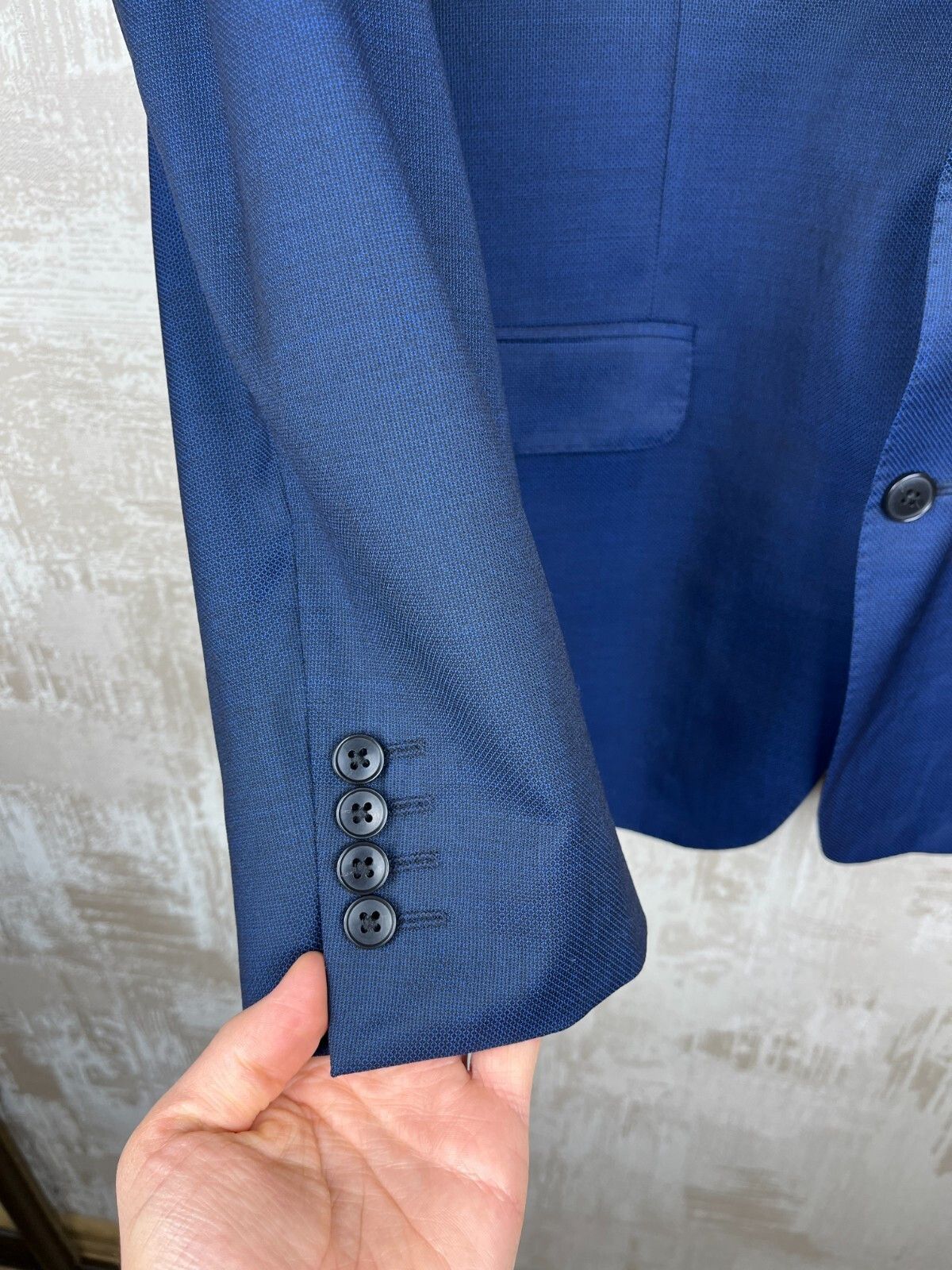 Ben Sherman Ben Sherman Kings Slim Fit Wool Jacket Blazer Sport Coat Size 42R - 7 Thumbnail