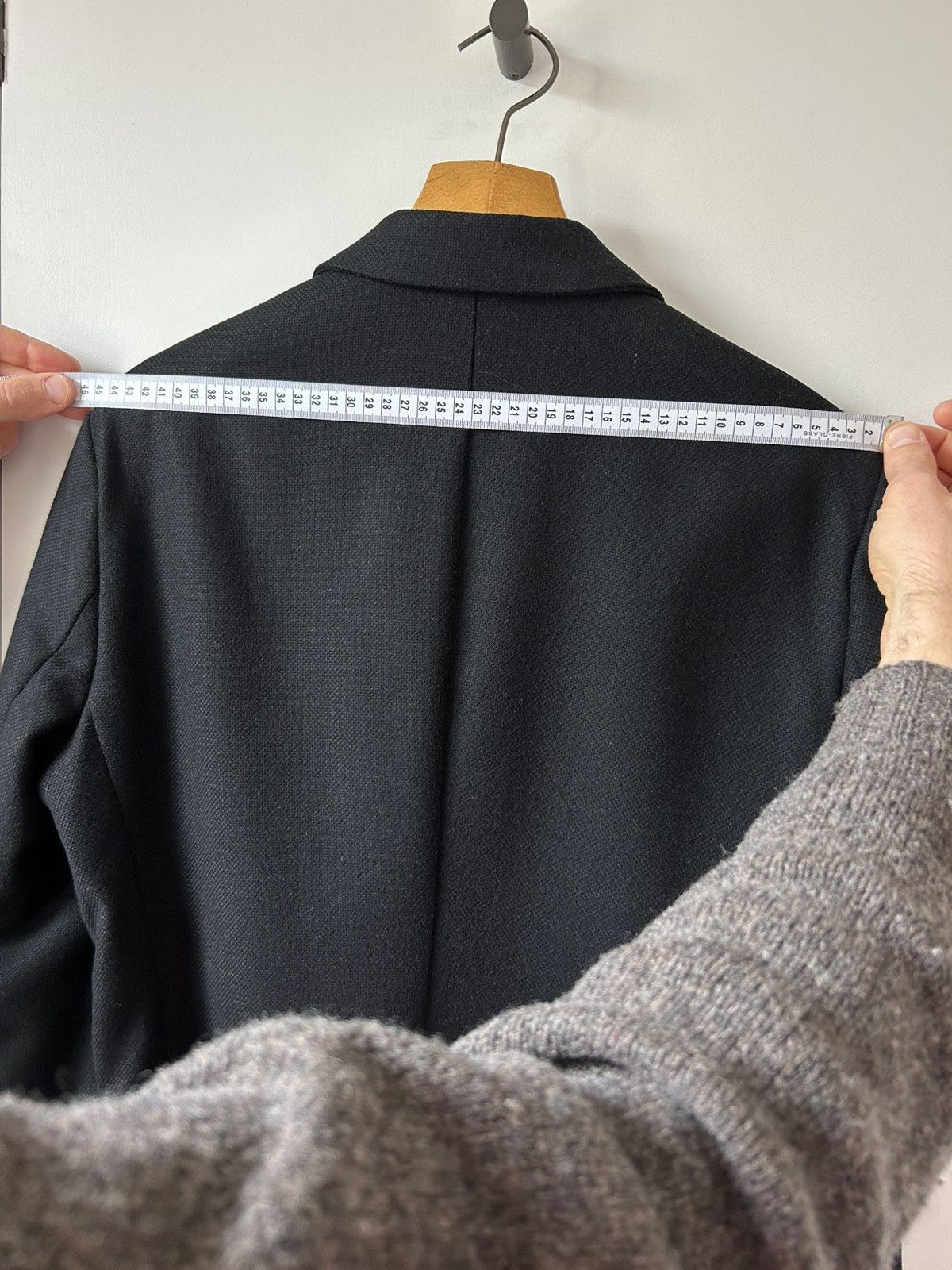 Our Legacy Our Legacy Black Blazer in Wool ‘Canvas’ Size 48S - 7 Thumbnail