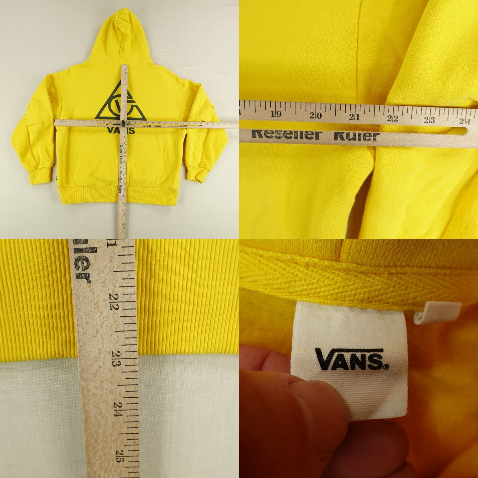 Vans Vans Hoodie Womens Small Yellow Skateboarding Pullover Sweatshirt Logo Knit Sweatshirt Size S / US 4 / IT 40 - 8 Thumbnail