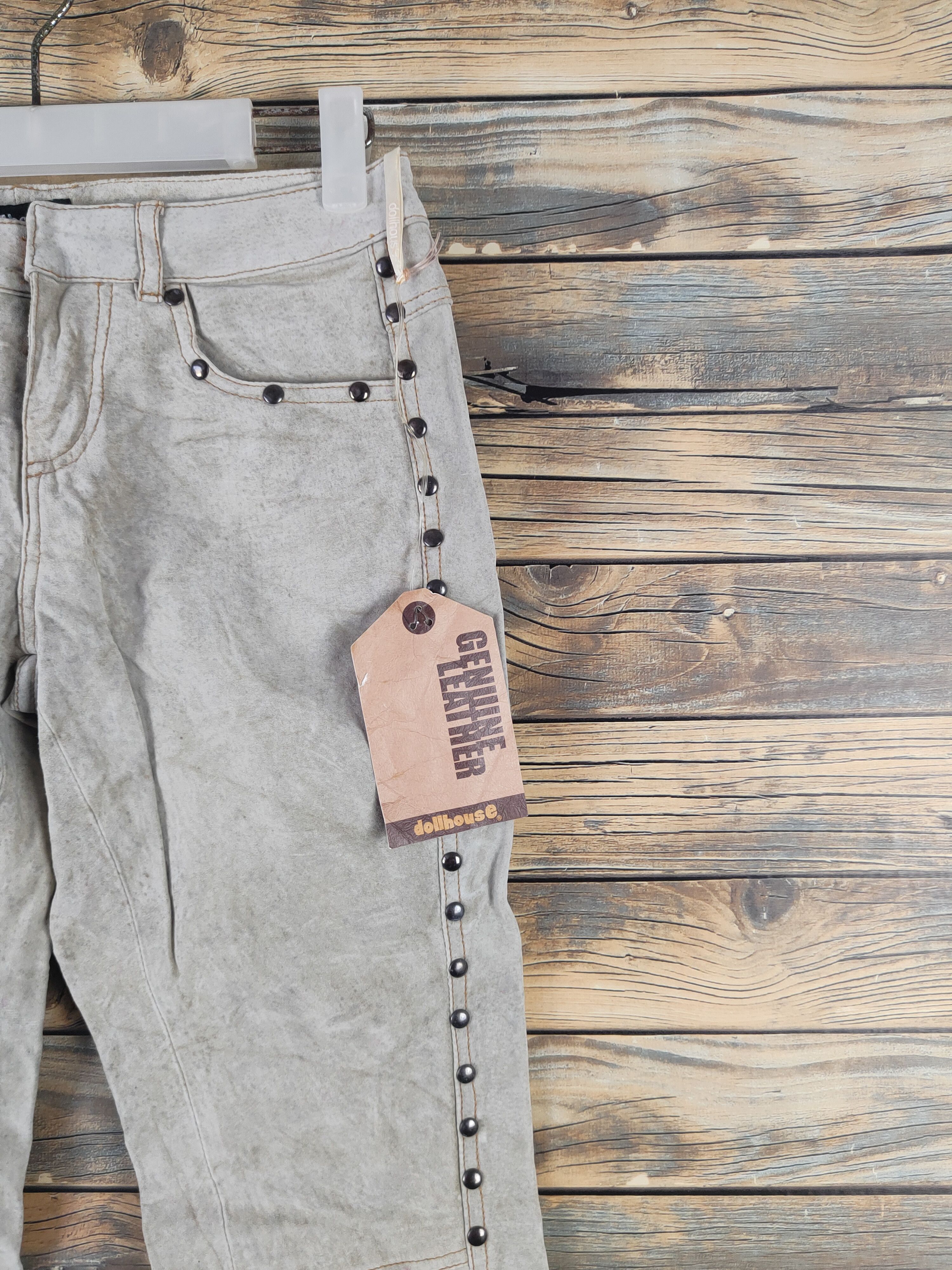 Leather DL Dollhouse Gray Multipocket Leather Pants #2670 Size 25" / US 0 / IT 36 - 5 Thumbnail