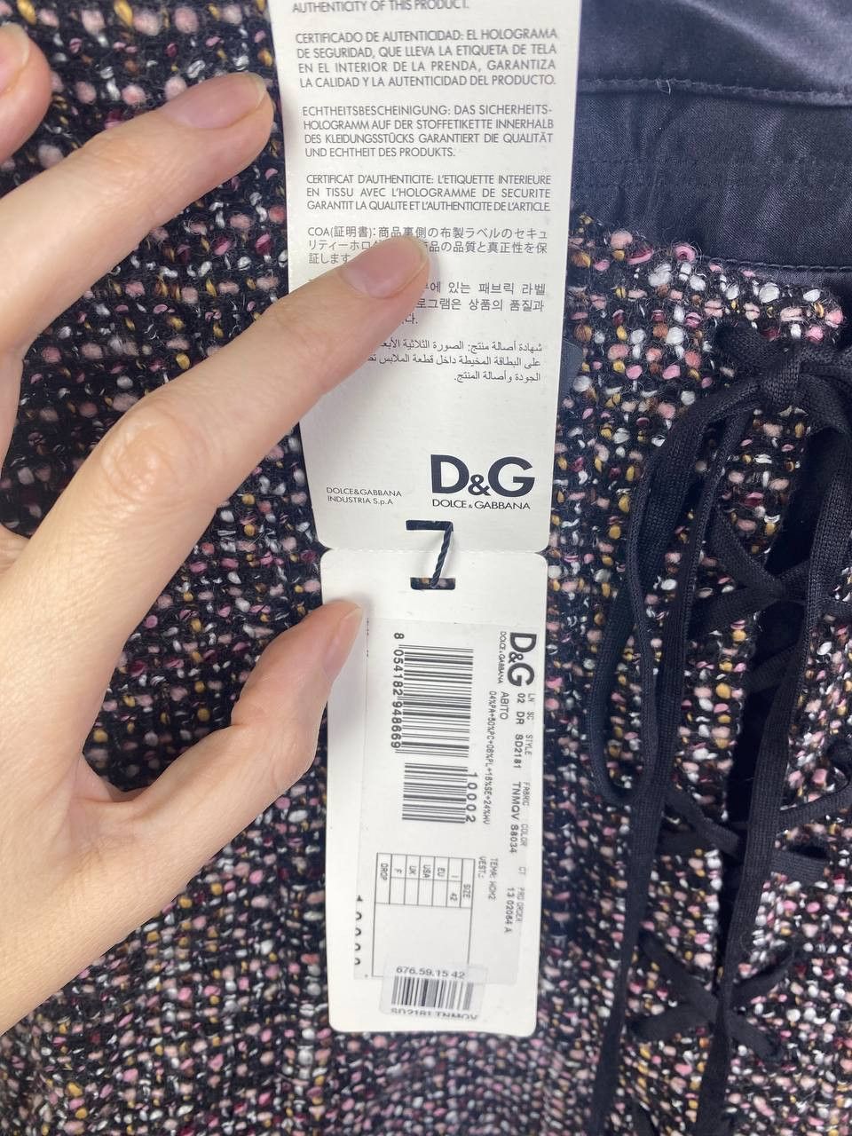 Dolce & Gabbana Dolce&Gabbana tweed mini dress lace up back size S Size S / US 4 / IT 40 - 9 Thumbnail
