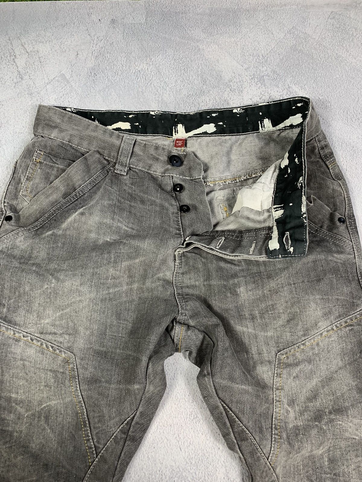 Japanese Brand × Vintage Vintage Y2K Japanese cuff denim jeans streetwear size 32x30 Size US 32 / EU 48 - 7 Thumbnail