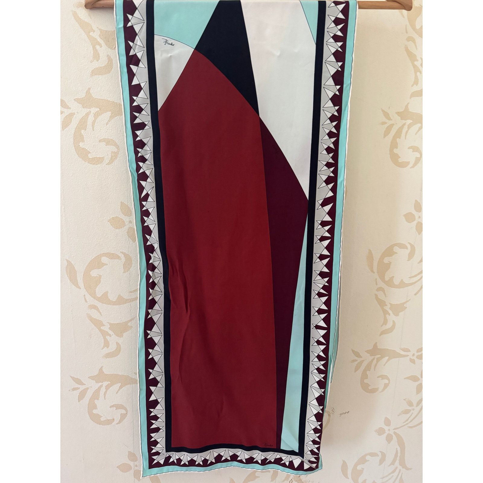 Emilio Pucci Italy Emilio Pucci Firenze Vintage Beautiful 100% Silk Scarf Size ONE SIZE - 2 Thumbnail