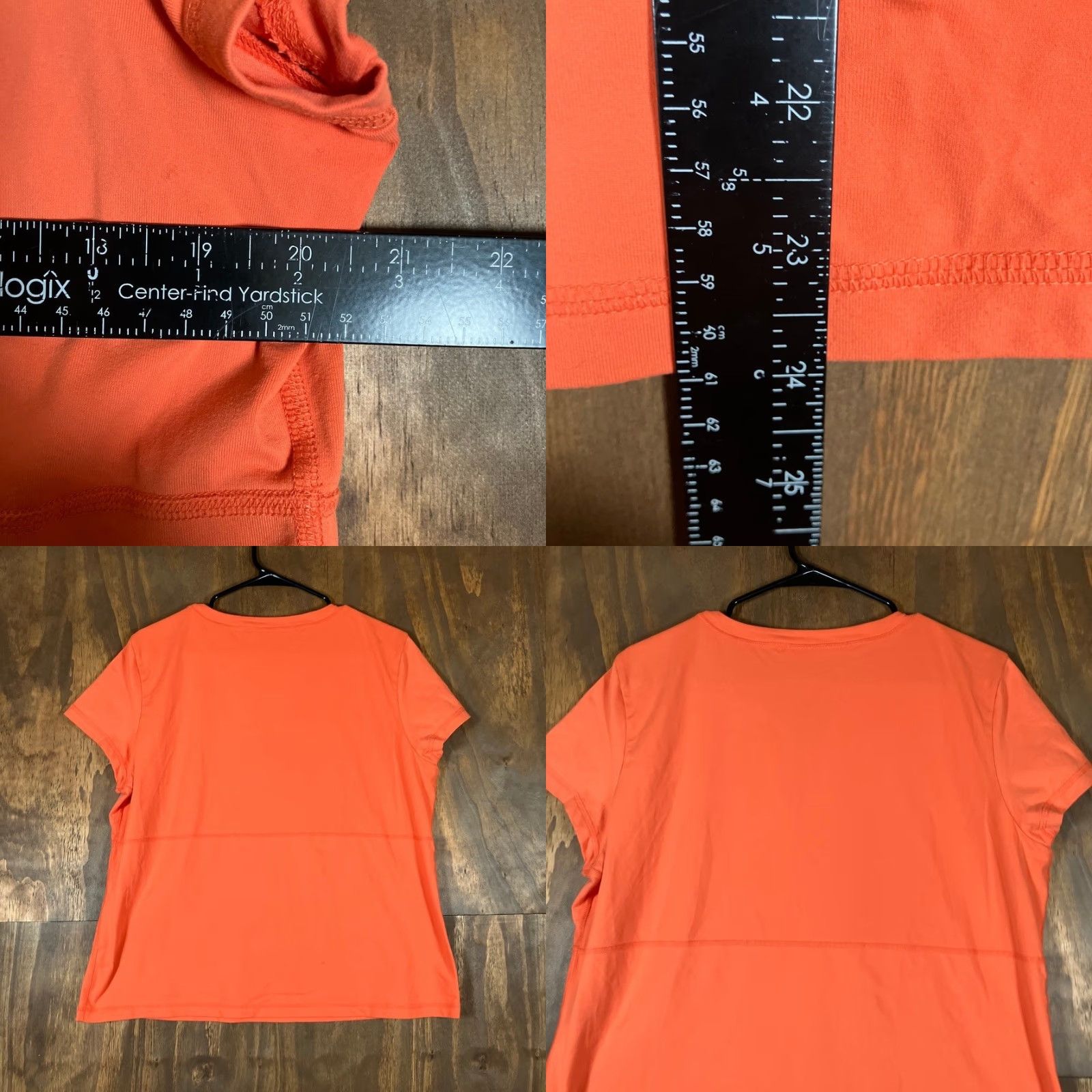 J. Jill J Jill Womens Shirt Orange V Neck Crossover Tee Short Sleeve Stretch Large Shirt Womens Short Sleeve V-Neck Orange Large Classic Casual Tee Size L / US 10 / IT 46 - 8 Thumbnail