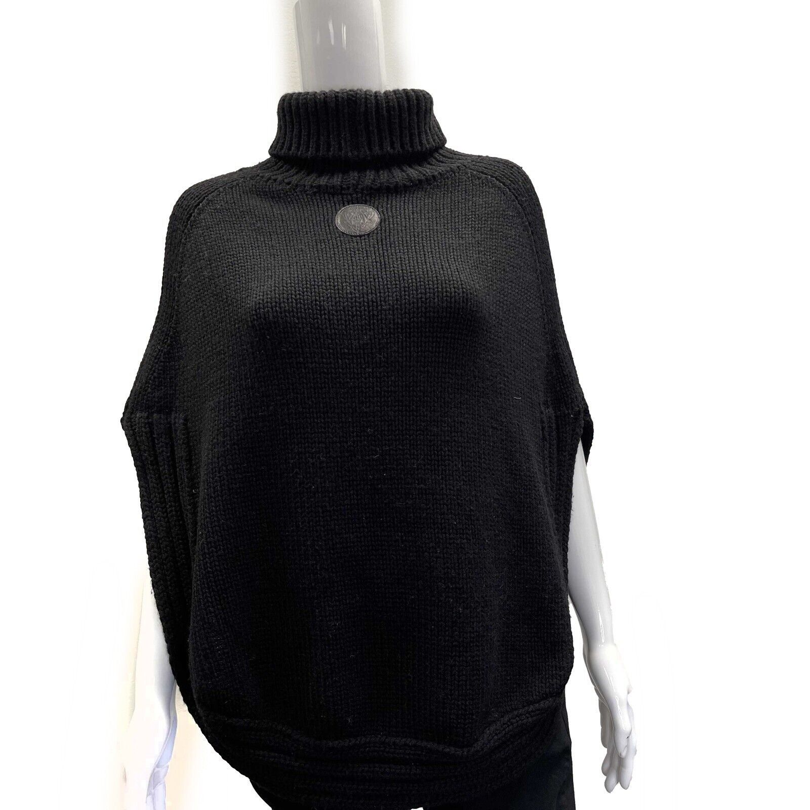 image of Gucci Excellent Poncho Cape Black Xs Hysteria Vintage, Women's