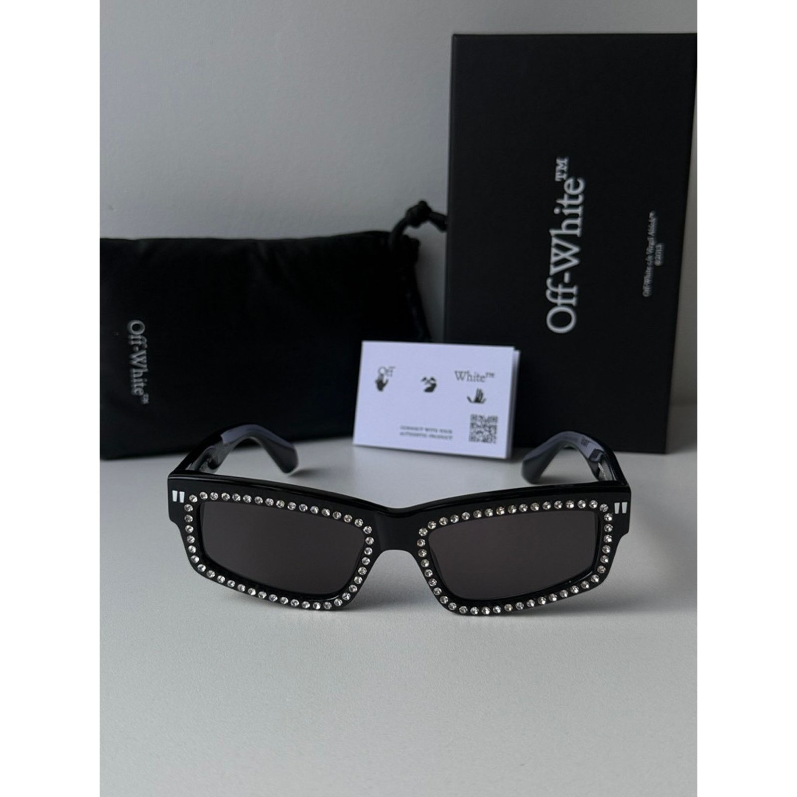 Off-White NEW Off White Miramar Black Crystal Sunglasses Size ONE SIZE - 4 Thumbnail