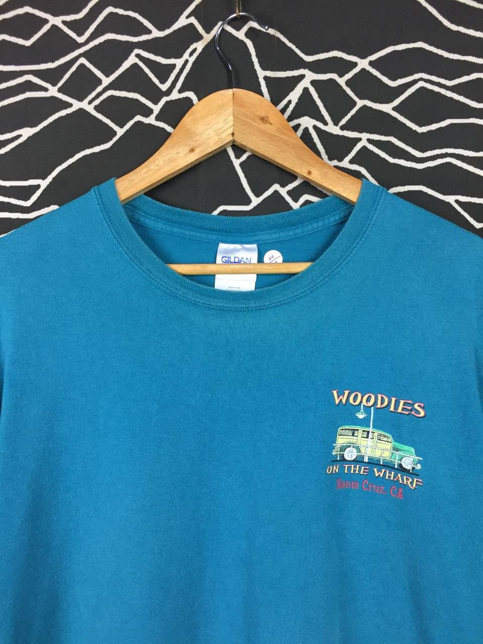 Vintage Woodies On The Wharf Santa Cruz 2016 Woodie Cars Event Tee Size US XL / EU 56 / 4 - 8 Thumbnail
