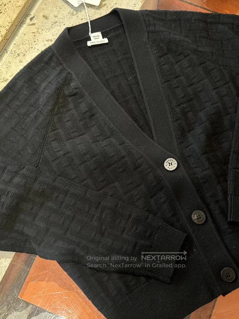 Hermes Hermes Knitted Cardigan Sweater Black Size XXS / US 00 / IT 34 - 6 Thumbnail