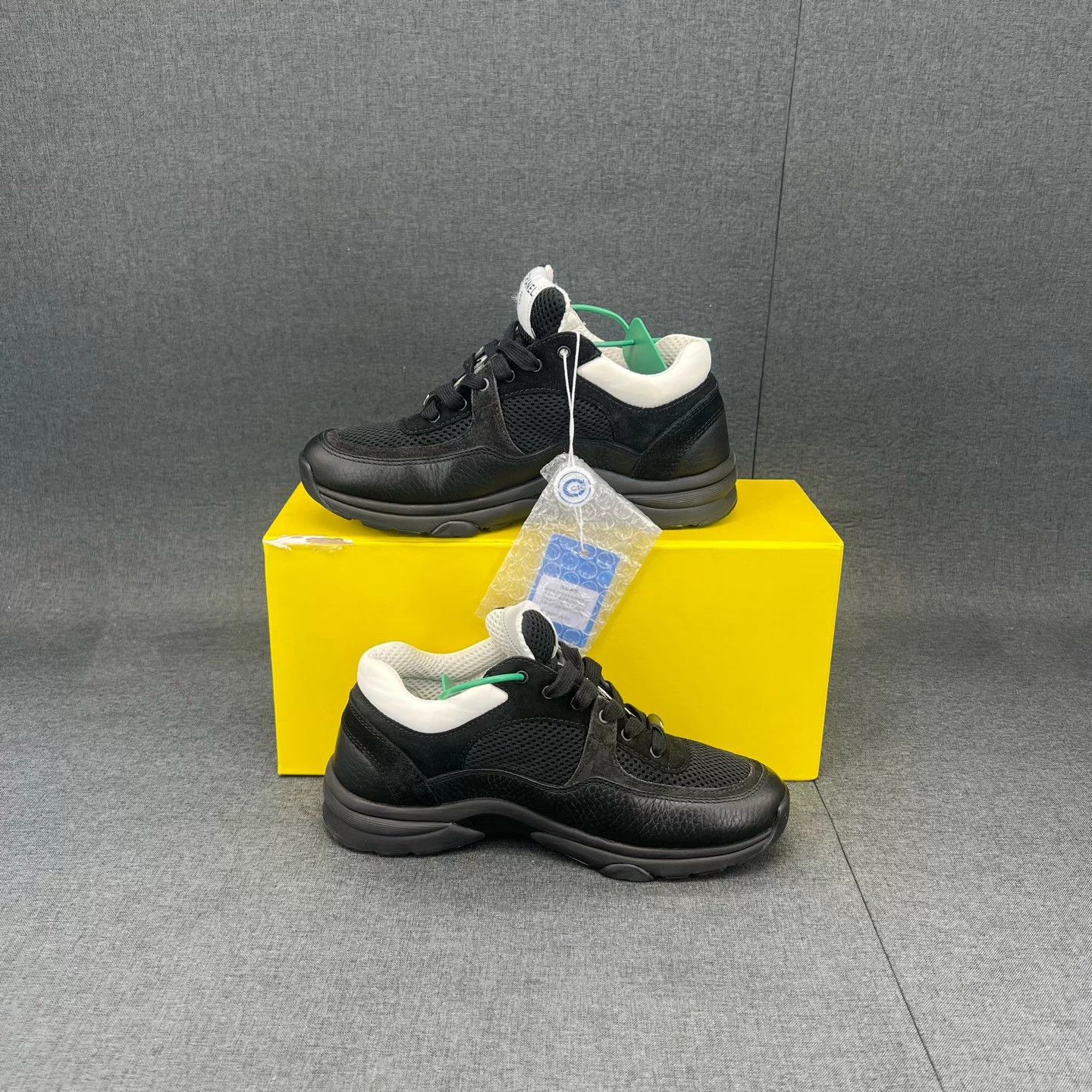Chanel Chanel Double C Black and White Sneakers Size US 6 / IT 36 - 2 Thumbnail