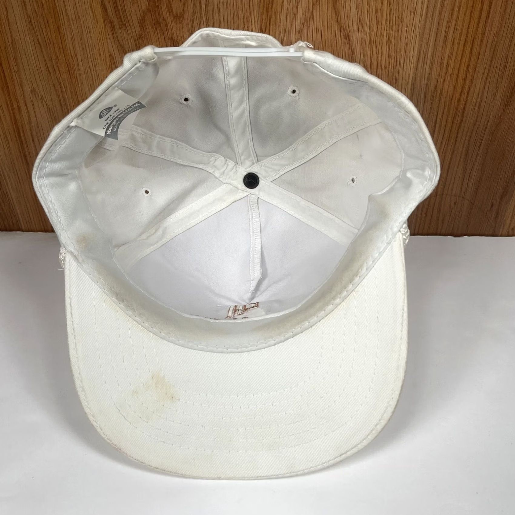 Roper VINTAGE YoungAn Cathey Hulton & Associates Trucker Hat Cap White Adjustable Rope Mens Size ONE SIZE - 7 Thumbnail