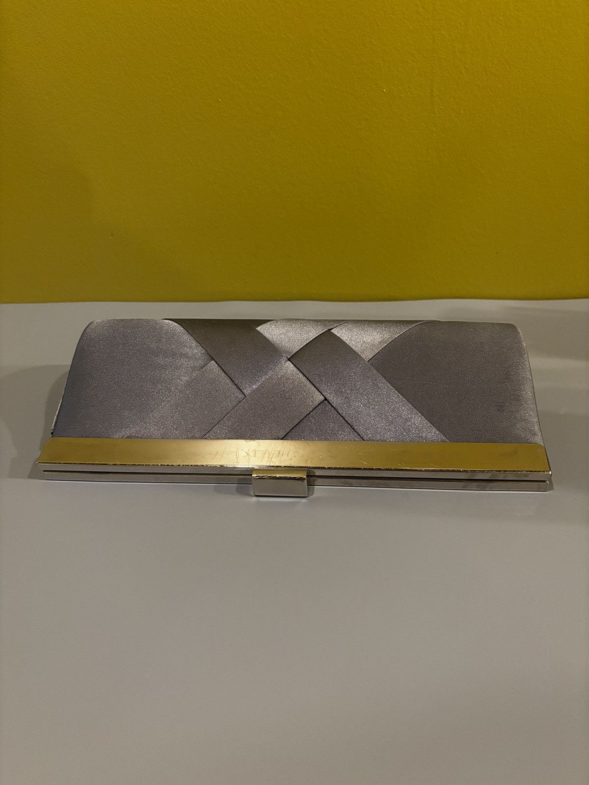 Other Gray, silver clutch0526 Size ONE SIZE - 7 Thumbnail