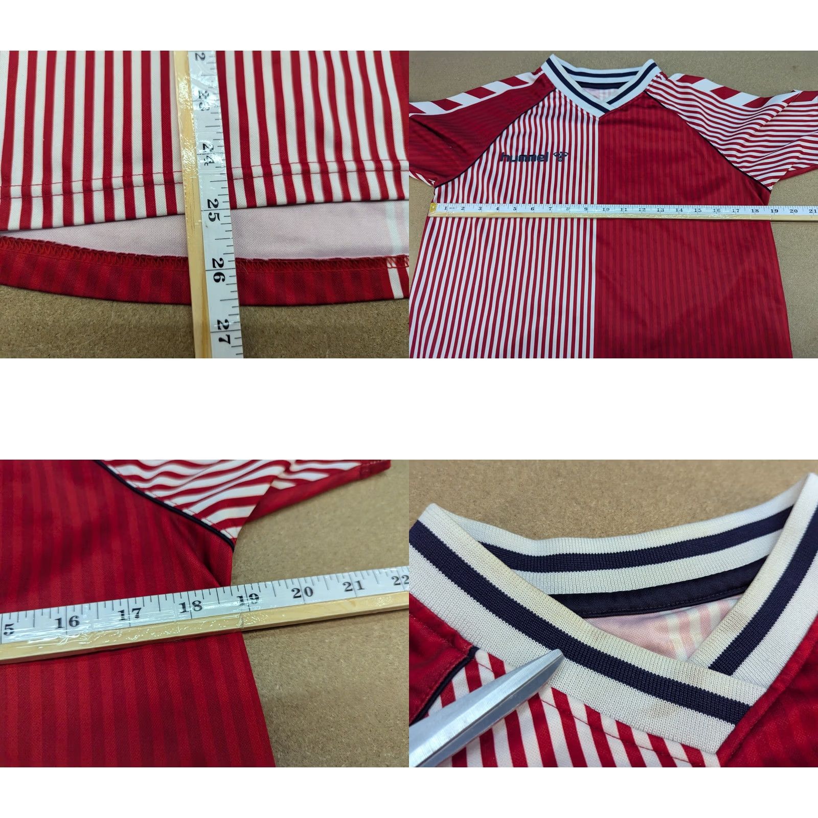 Hummel Hummel Denmark 1986 Home Laudrup #11 Mens Football Jersey M Multicolor Short Sleeve T-Shirt Size US M / EU 48-50 / 2 - 8 Thumbnail