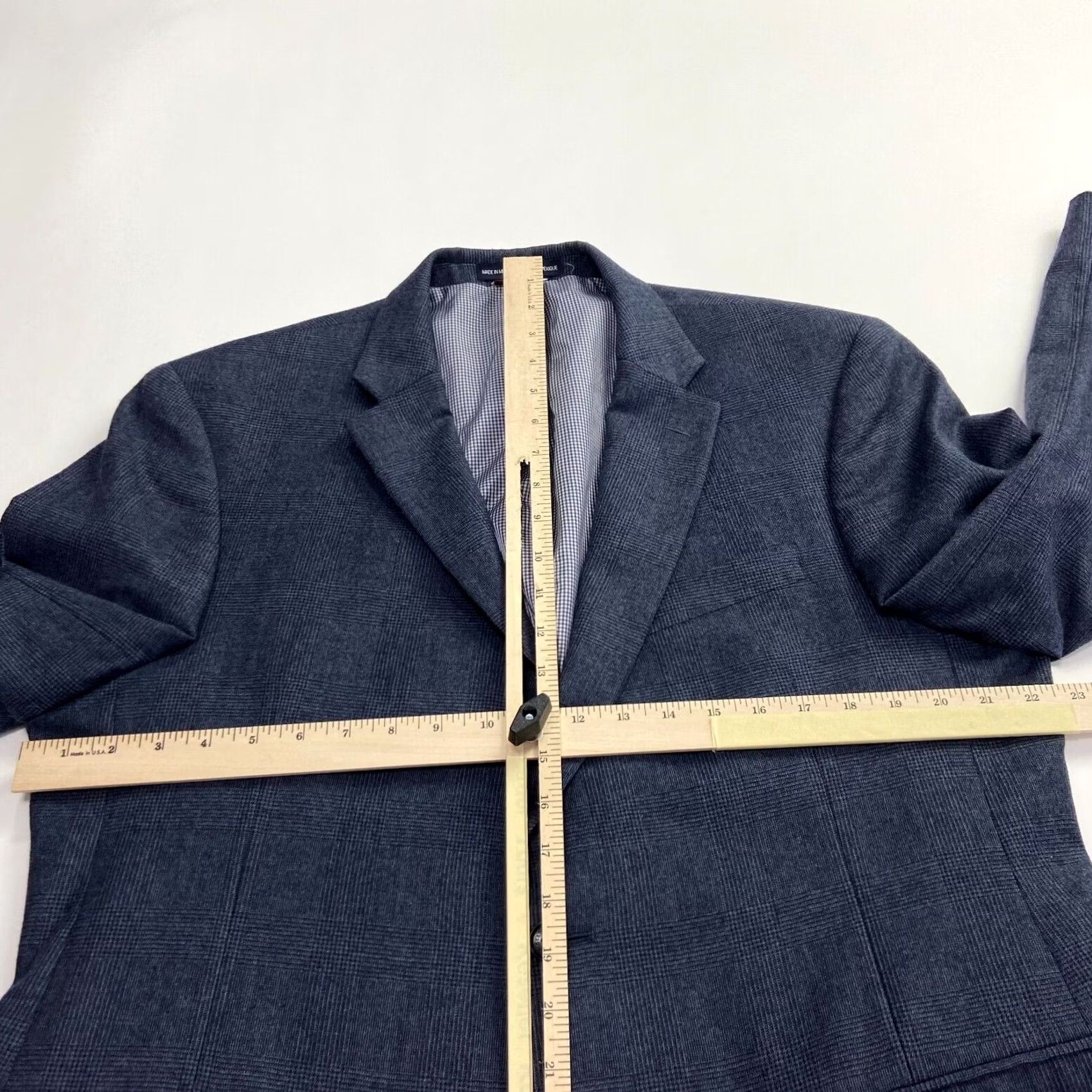 Tommy Hilfiger Tommy Hilfiger XL Men's 100% Wool Two Button Blazer Sport Coat Blue Size 46R - 7 Thumbnail