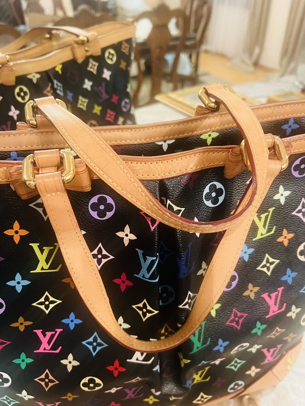 Louis Vuitton LOUIS VUITTON Monogram Multicolor Sharleen GM Tote Bag Noir Size ONE SIZE - 2 Thumbnail