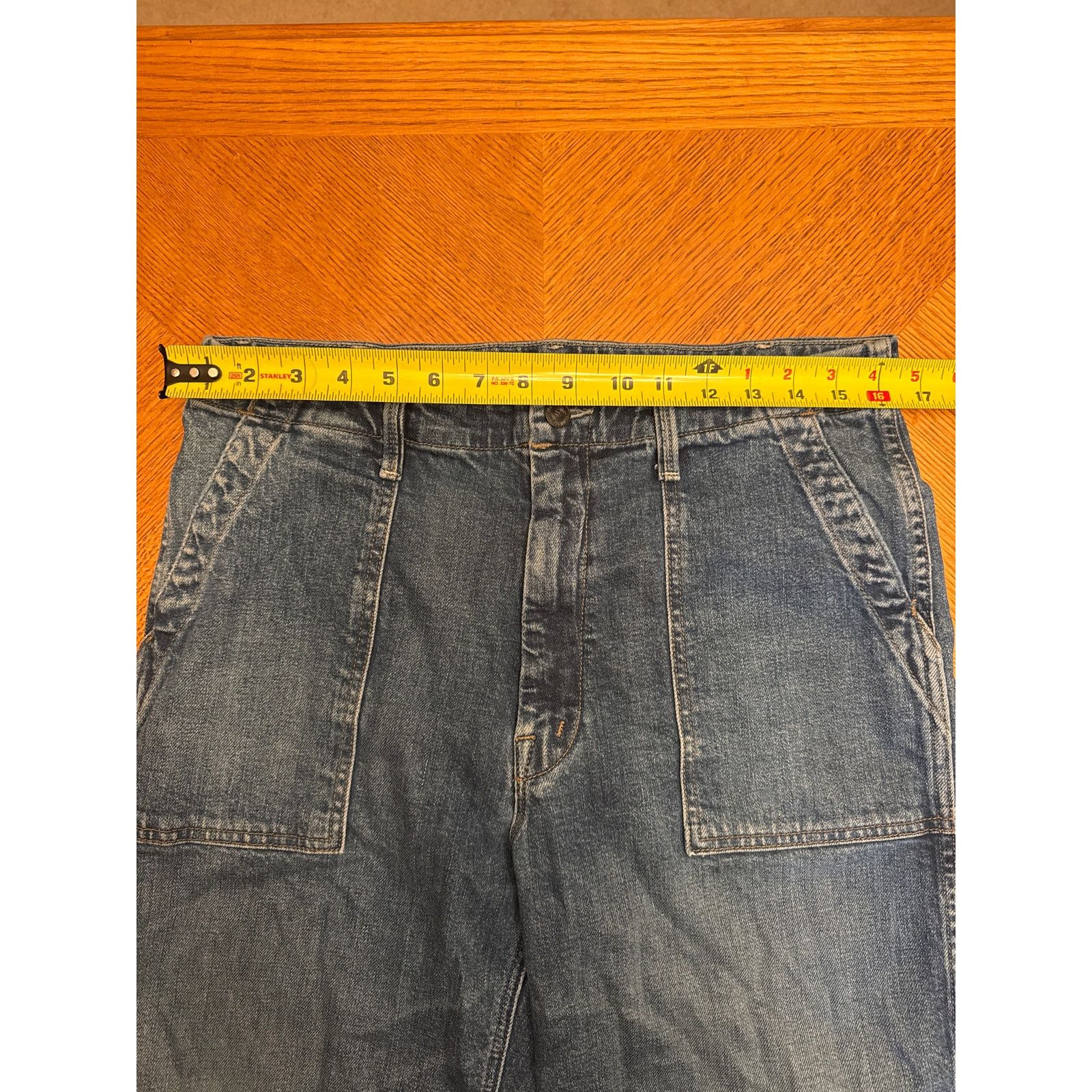 MOTHER Mother Superior Patch Pocket Zip Private Ankle Fray Jeans 30 Size 30" / US 8 / IT 44 - 8 Thumbnail