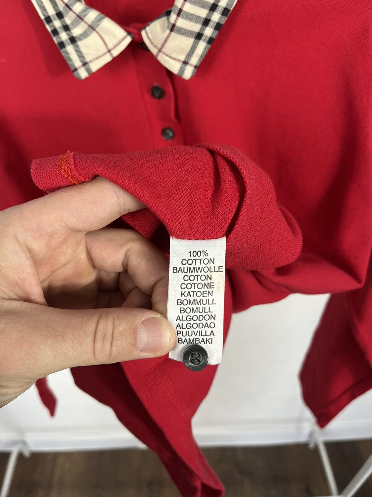 Burberry Burberry London Polo Shirt Nova Check Collar Long Sleeve L Size L / US 10 / IT 46 - 9 Thumbnail