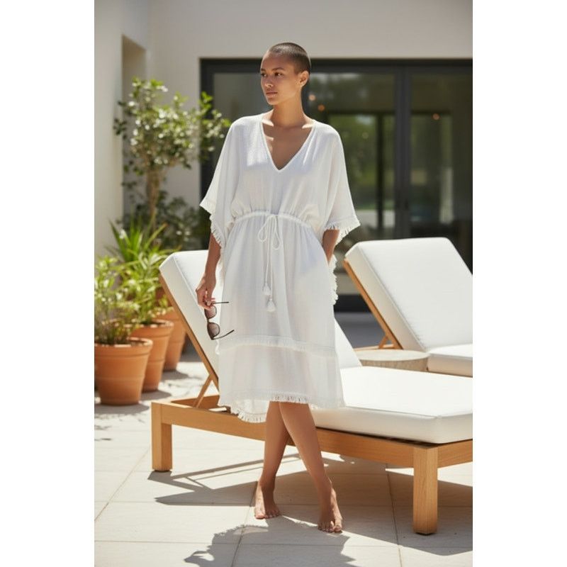 0 AERIE Boho Cotton Beach Coverup Size ONE SIZE - 3 Thumbnail