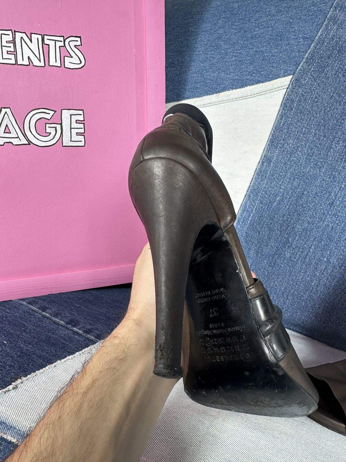 Maison Margiela Maison Martin Margiela Leon Max Peep Toe Leather Heels Size US 7 / IT 37 - 19 Thumbnail